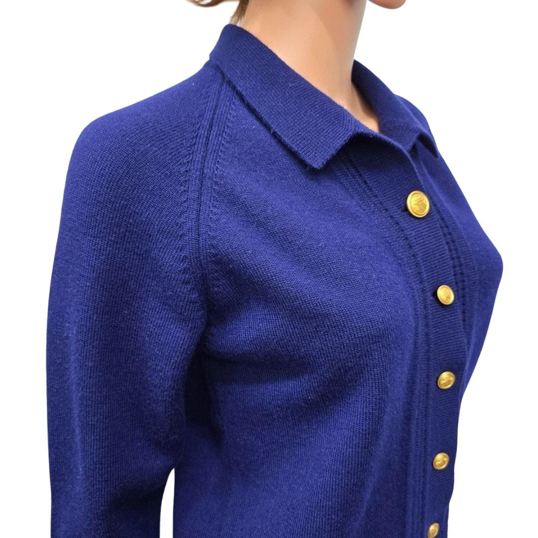 Man Made In Australia × Vintage Bromley Pure NewWool Australian Patons Yarn Cardigan Sweater Size S / US 4 / IT 40 - 6 Thumbnail