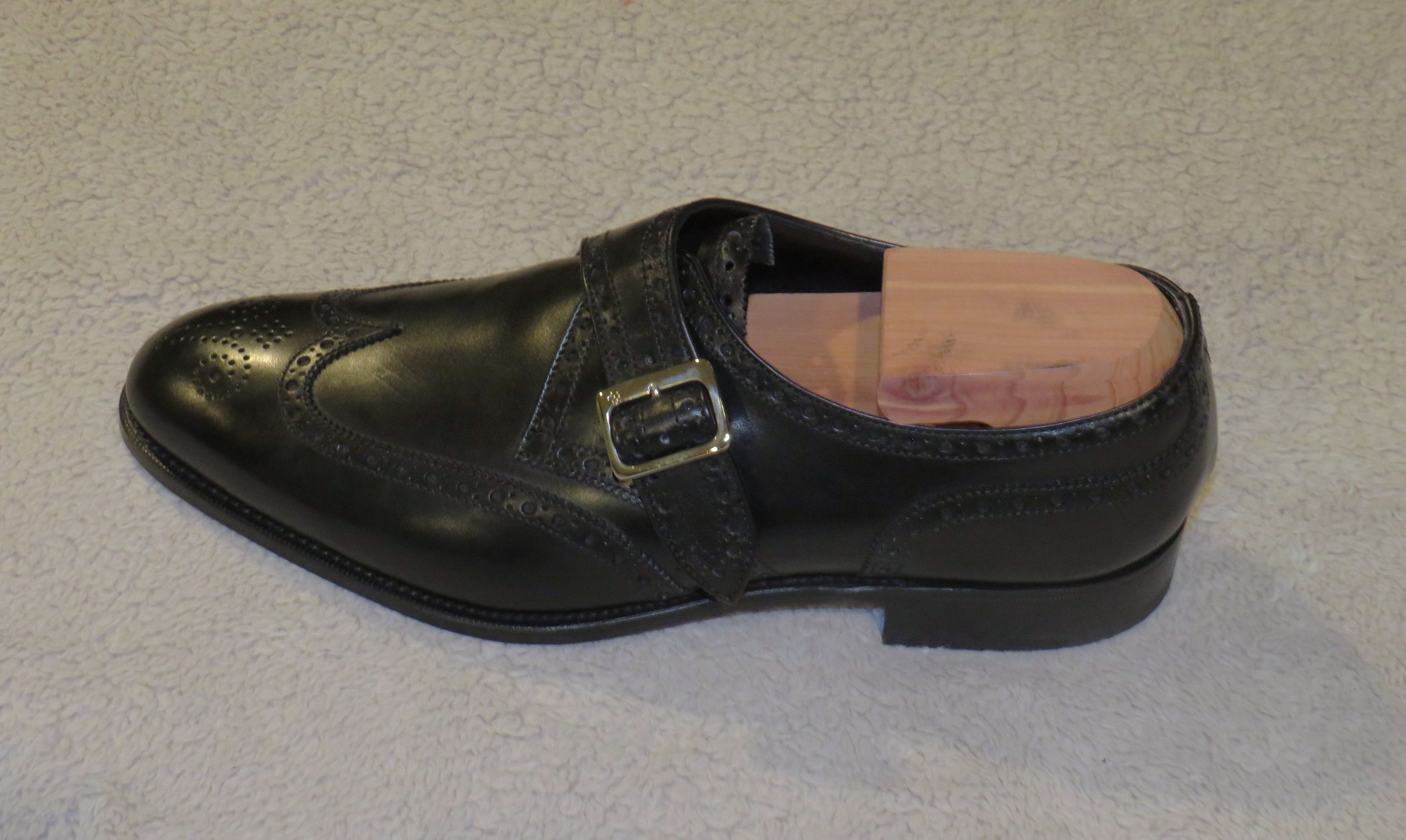 Edward Green Hove Black Calf Leather Balmoral Monk Straps 8D NWB Size US 8 / EU 41 - 4 Thumbnail