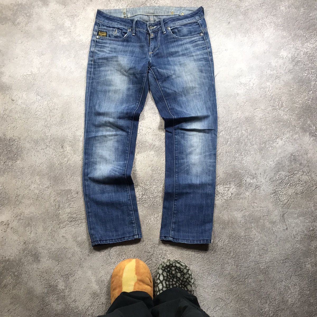 G-Star Vintage G-Star Japan 90s Distressed Low Rise Flared Jeans Size US 32 / EU 48 - 2 Thumbnail