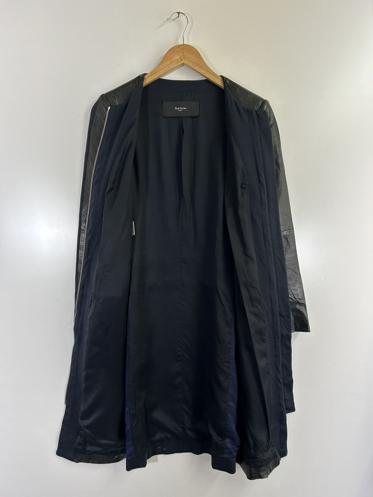Paul Smith 🔥Paul Smith Black Leather Zipper Long Jacket Size S / US 4 / IT 40 - 9 Thumbnail