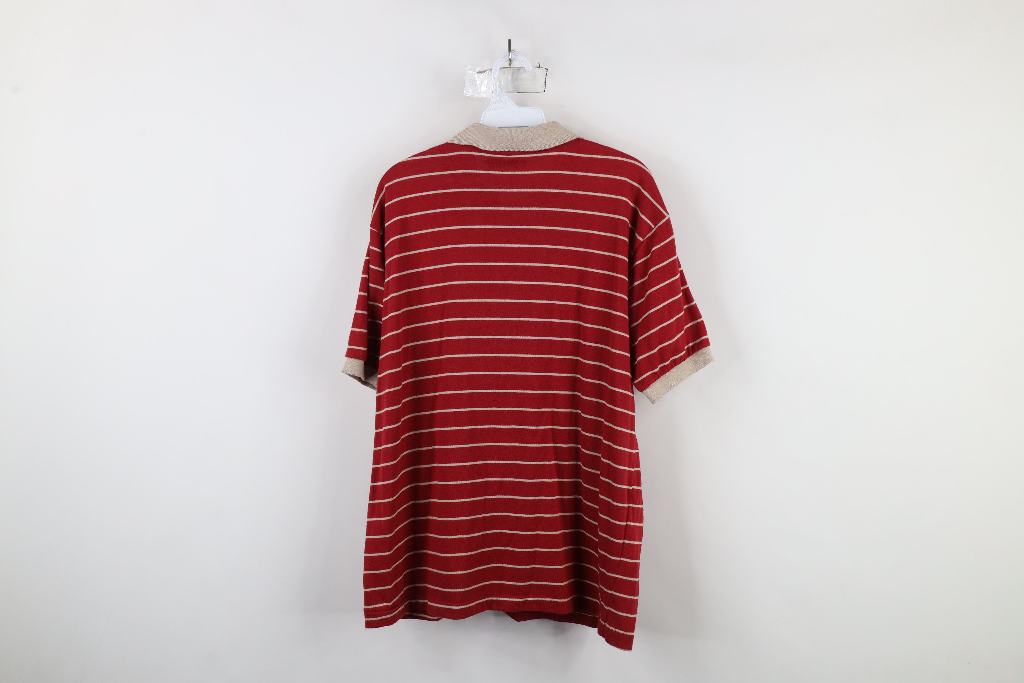 Vintage Vintage 70s 80s Streetwear Knit Collared Polo Shirt Red USA Size US XL / EU 56 / 4 - 8 Thumbnail