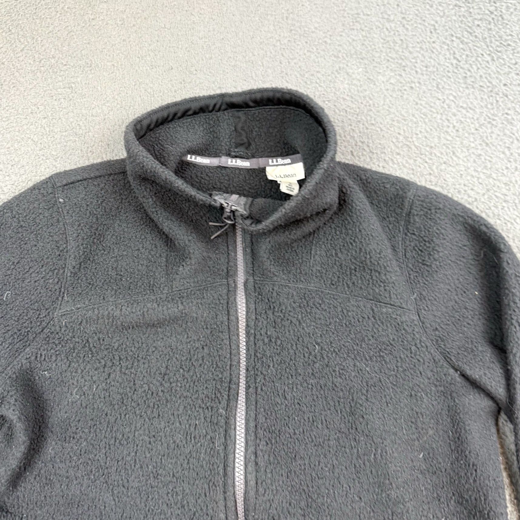 Vintage L.L. Bean Katahdin Fleece Jacket Womens Small Black Full Zip Mock Neck Polartec Size S / US 4 / IT 40 - 3 Thumbnail