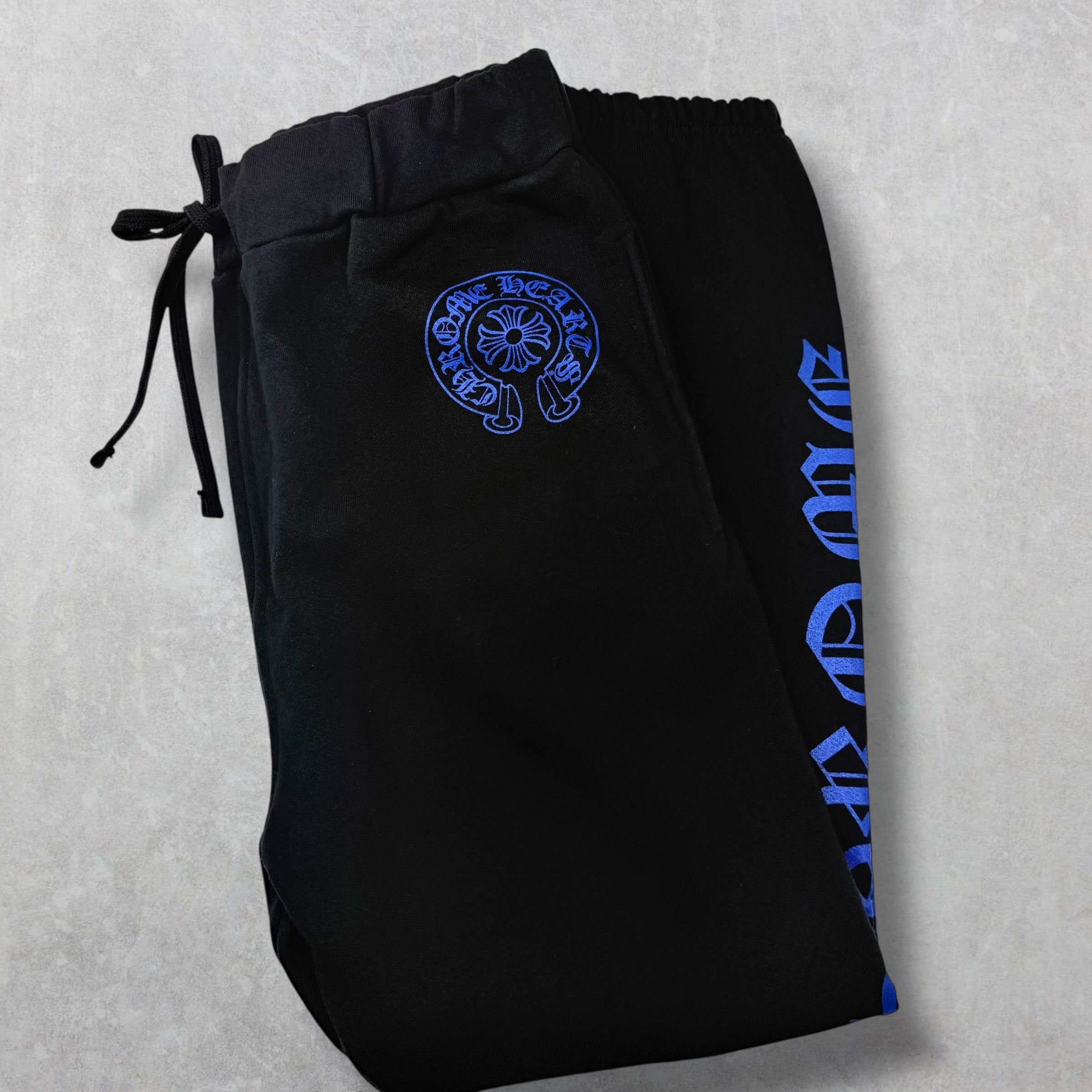 Chrome Hearts Chrome Hearts Blue Horseshoe Logo Sweatpants XL Size US 36 / EU 52 - 1 Thumbnail