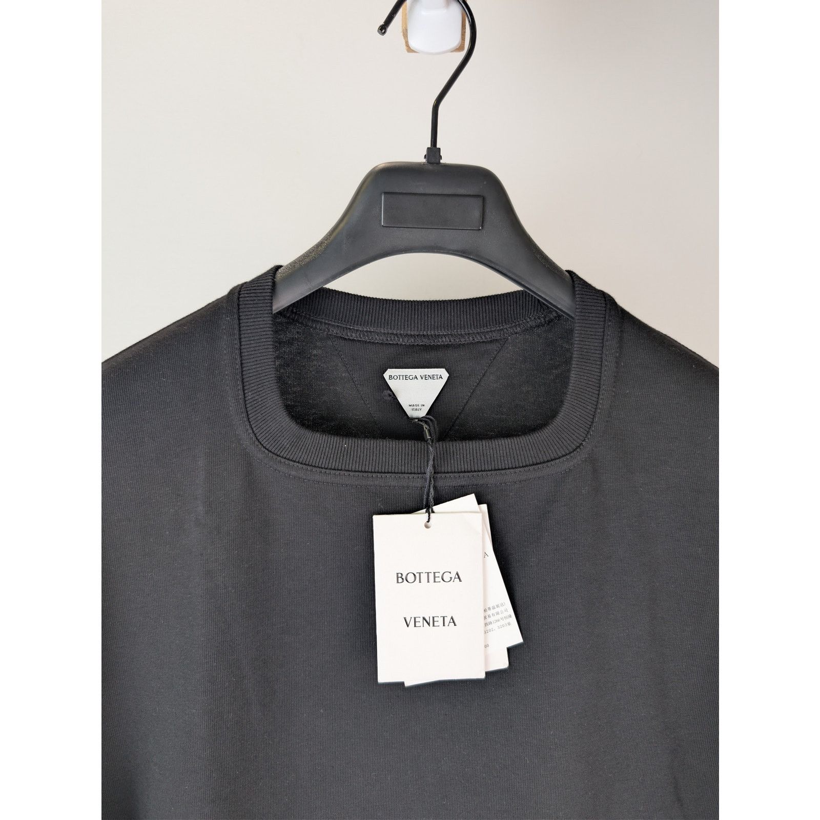 Bottega Veneta o1rshd1 Square Neck Heavy Jersey T-Shirt in Black Size US M / EU 48-50 / 2 - 7 Thumbnail