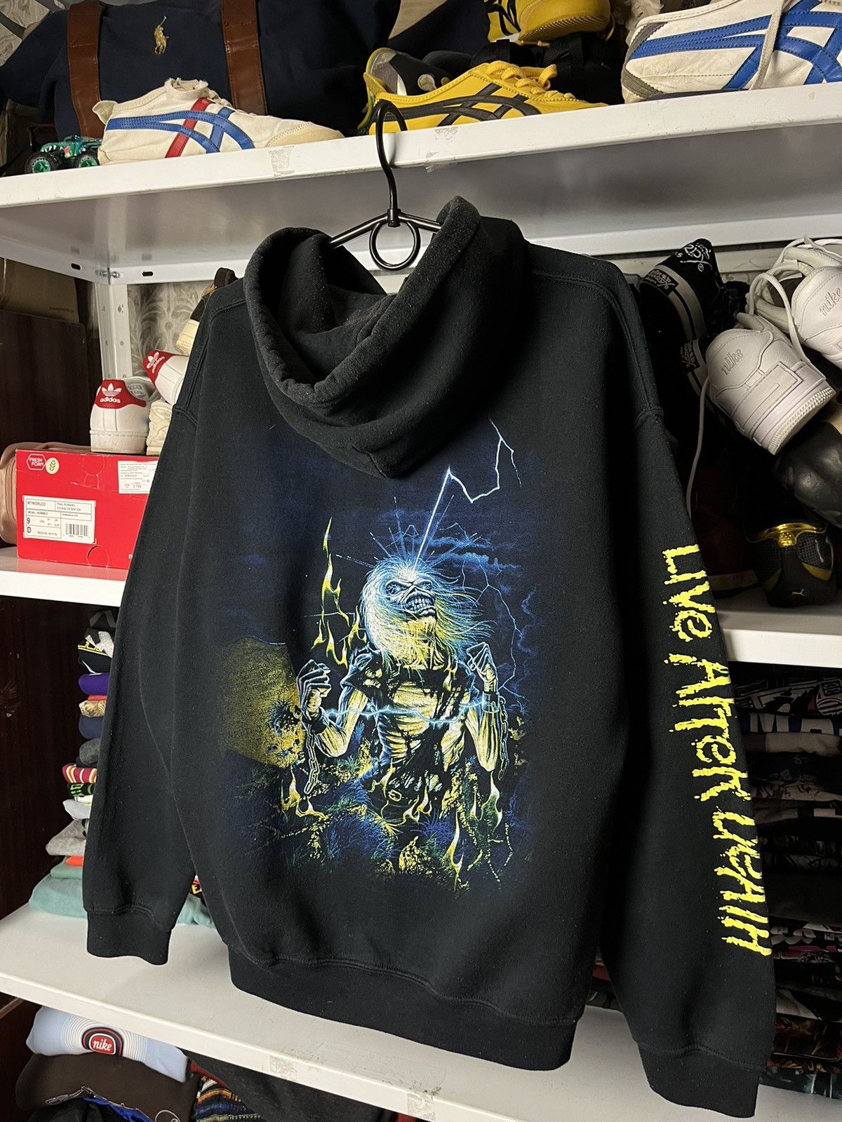 Iron Maiden Vintage Iron Maiden Live After Death Hoodie Rock Bend Y2K 90 Size US M / EU 48-50 / 2 - 24 Thumbnail