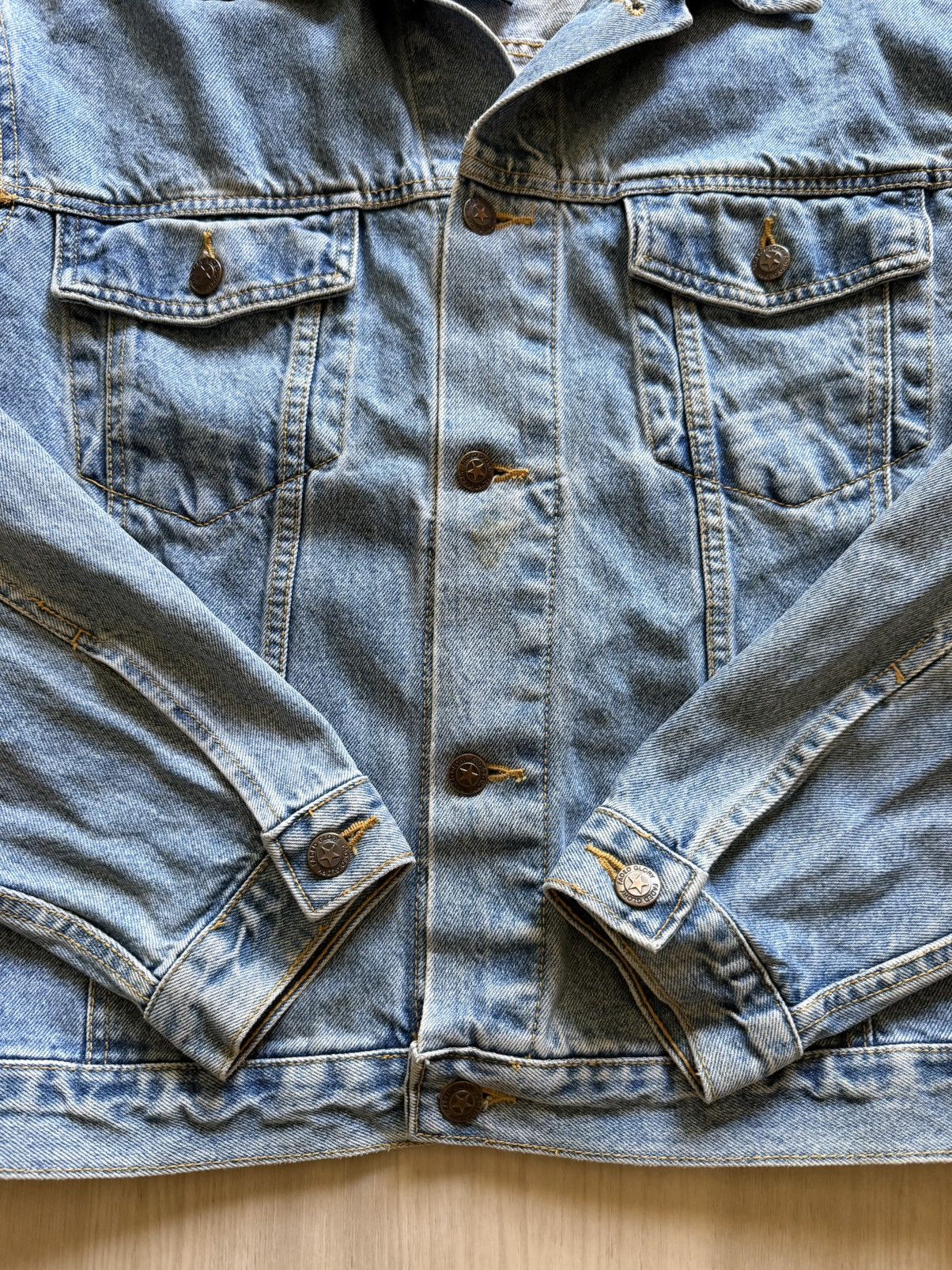 Faded Glory Vintage 90s Faded Glory Denim Trucker Sz M 100% Cotton l Size US M / EU 48-50 / 2 - 4 Thumbnail