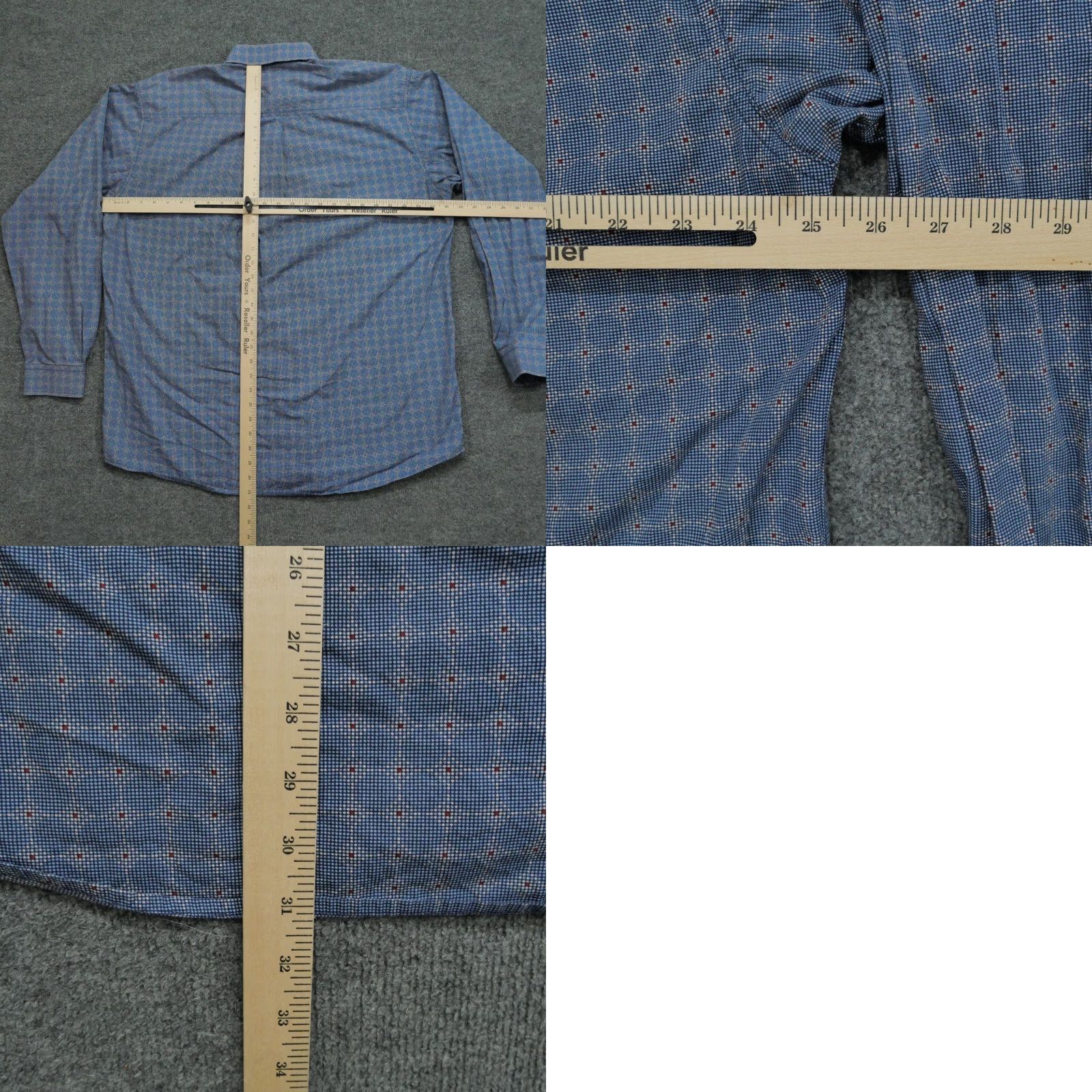 Vintage Cinch Shirt Mens L Blue Geometric Button-Up Long Sleeve Country Size US L / EU 52-54 / 3 - 8 Thumbnail