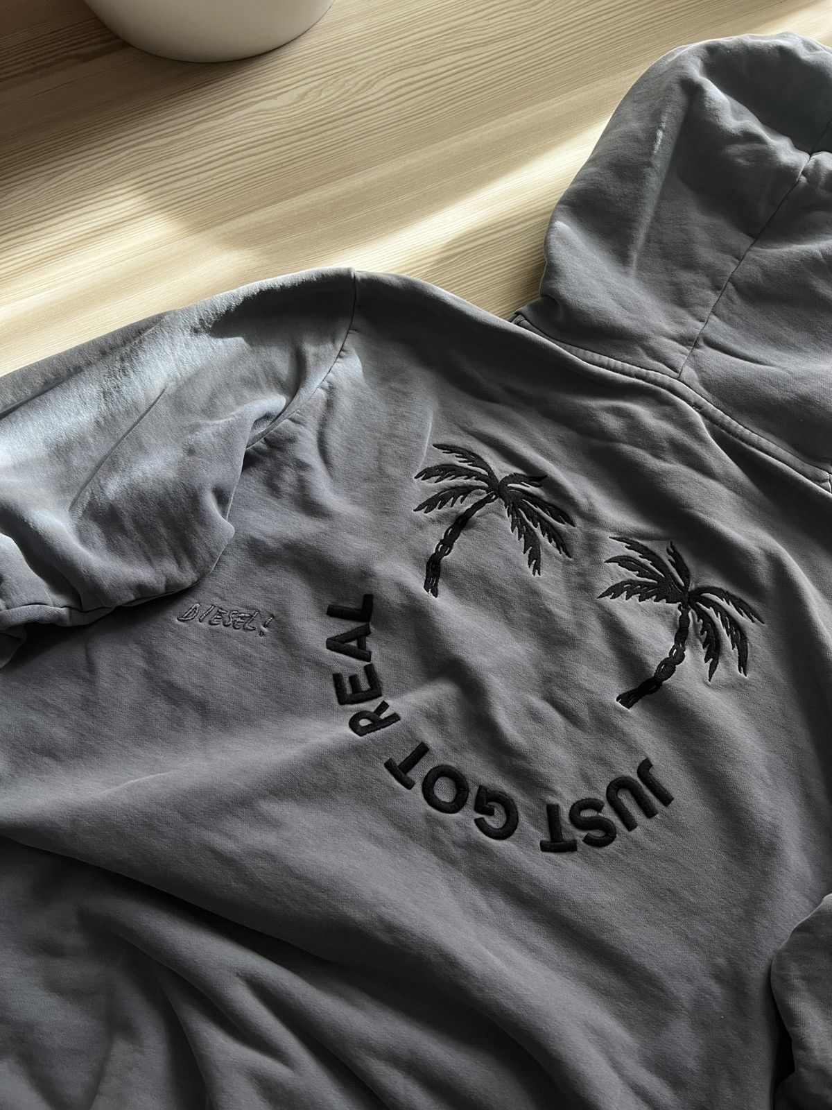 Diesel Crazy Distressed Diesel Gray Hoodie Big Logo Y2K Size US M / EU 48-50 / 2 - 11 Thumbnail