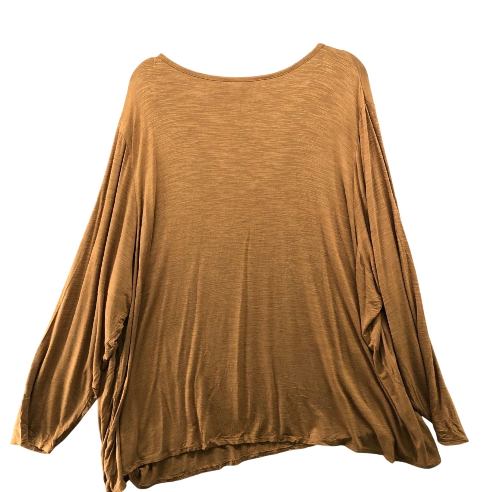 Old Navy VINTAGE Old Navy Luxe Long Sleeve T-Shirt Womens Plus 4X Brown V-Neck Jersey Knit Stretch Size XXL / US 16-18 / IT 52-54 - 2 Thumbnail