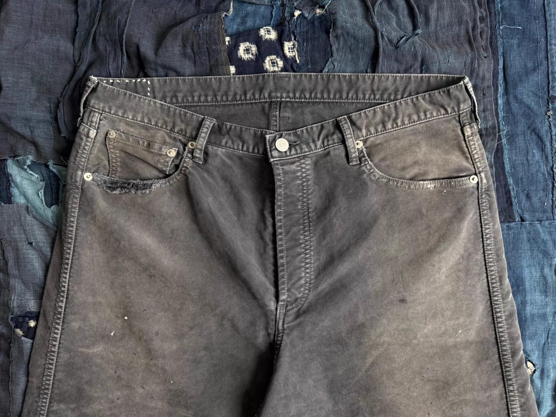 Visvim VISVIM WIDE Washed Distressed Splatter Black Pants Size US 34 / EU 50 - 3 Thumbnail