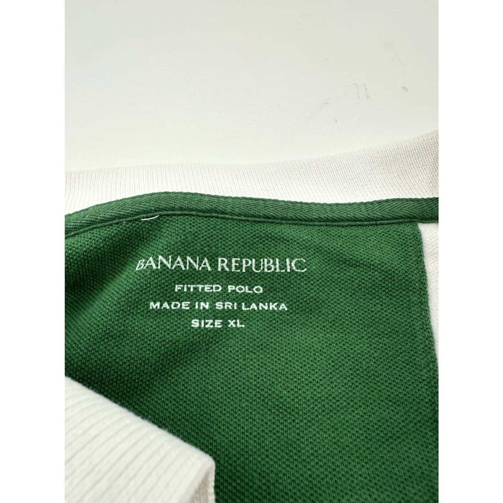 Banana Republic Banana Republic Shirt Polo Mens XL White Striped Fitted Short Sleeve Standard Size US XL / EU 56 / 4 - 5 Thumbnail