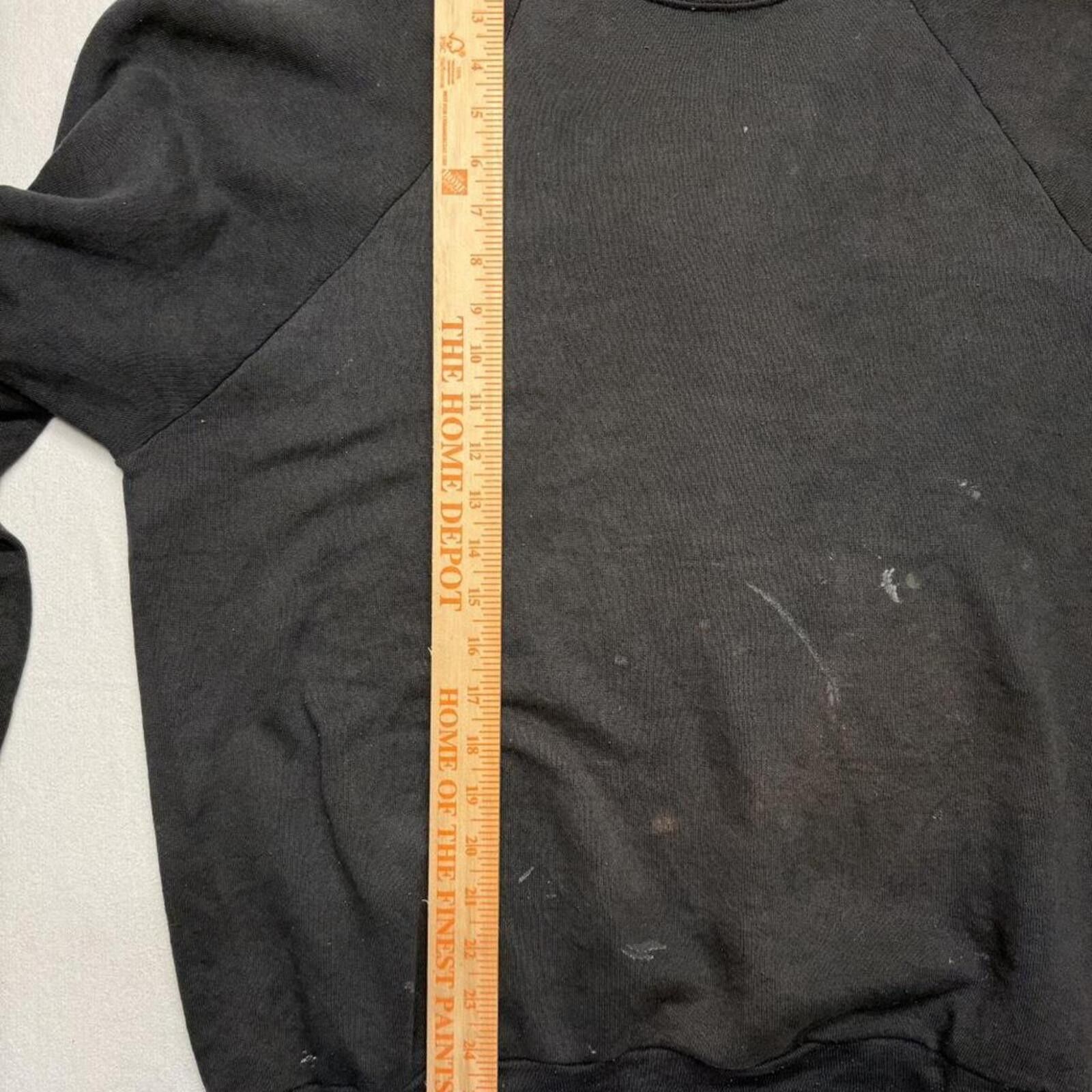 Other Vintage thrashed 90s black blank crewneck sweatshirt Size US XL / EU 56 / 4 - 7 Thumbnail