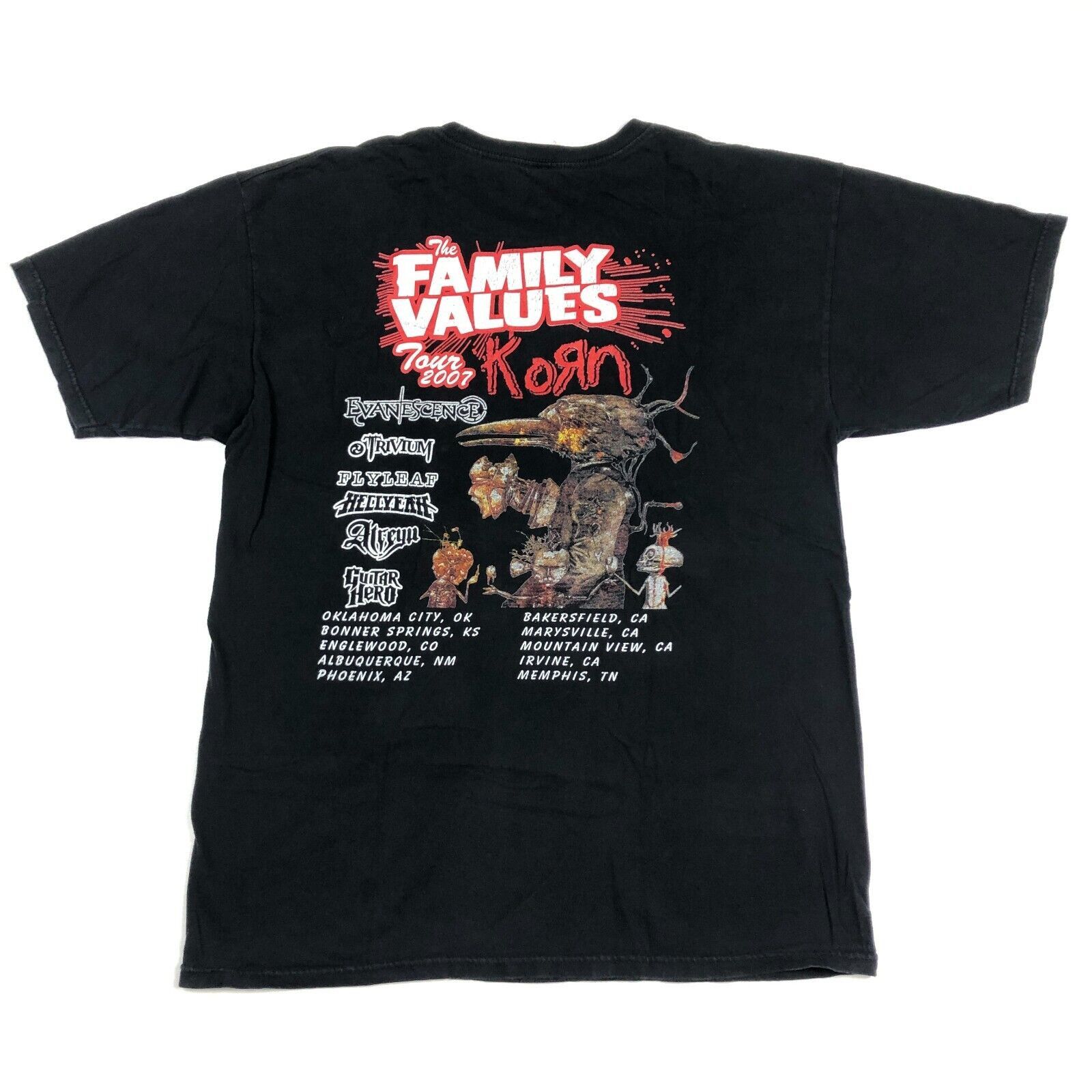 Vintage 2007 Family Values Tour T Shirt Size Large Korn Evanescence Size US L / EU 52-54 / 3 - 5 Thumbnail