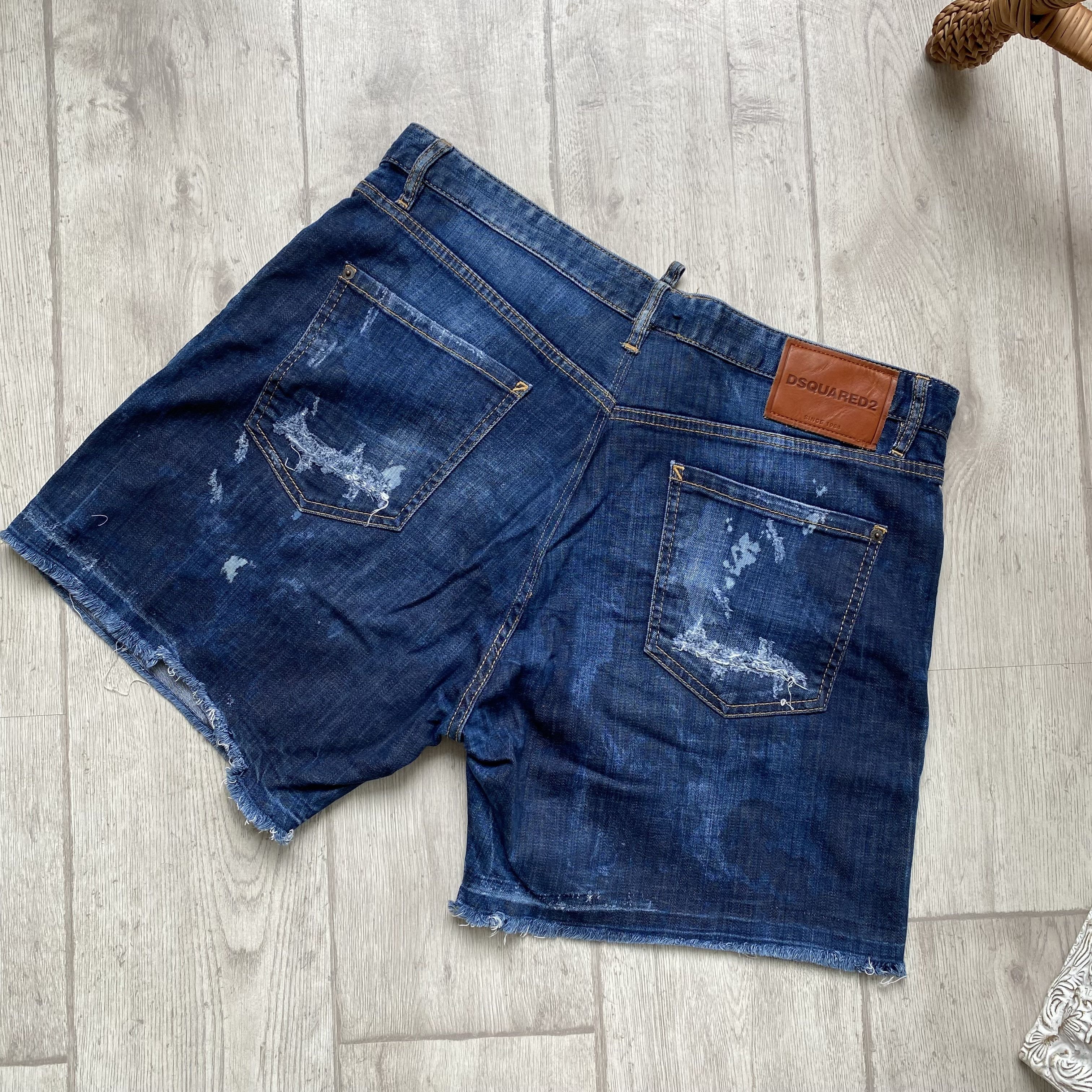 Dsquared2 🔥 Luxury Dsquared Denim Short Distressed jeans Size US 38 / EU 54 - 7 Thumbnail