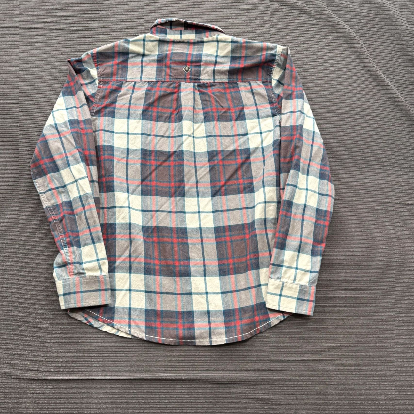 Prana prAna Shirt Mens Medium Blue Red Gray Plaid Button-Down Organic Cotton Blend Shirt Size US M / EU 48-50 / 2 - 2 Thumbnail