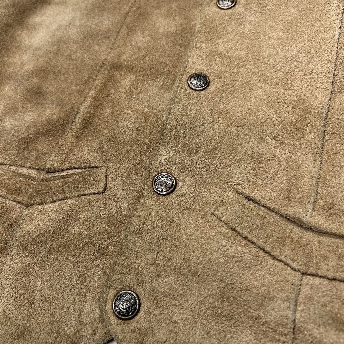 Vintage VTG Chess King Beige Suede Leather Vest Western Retro Tan Size US L / EU 52-54 / 3 - 7 Thumbnail