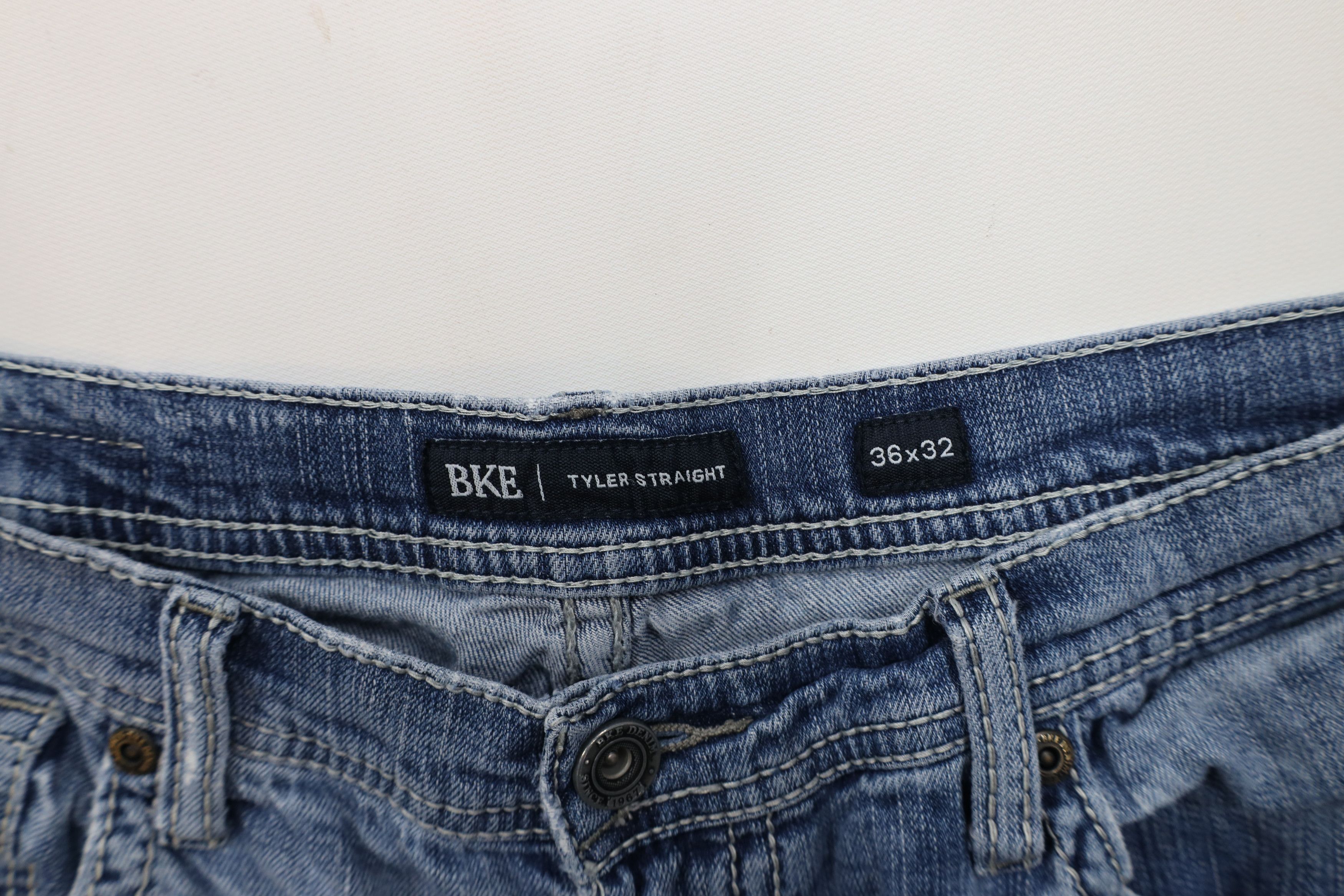 Vintage Buckle BKE Thick Stitch Stretch Tyler Straight Leg Jeans Size US 36 / EU 52 - 9 Thumbnail