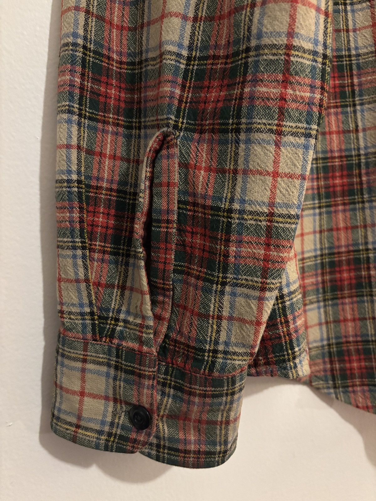 RRL Ralph Lauren Double RL RRL Flannel Universal Red Beige Plaid Camp Shirt Size US XL / EU 56 / 4 - 7 Thumbnail