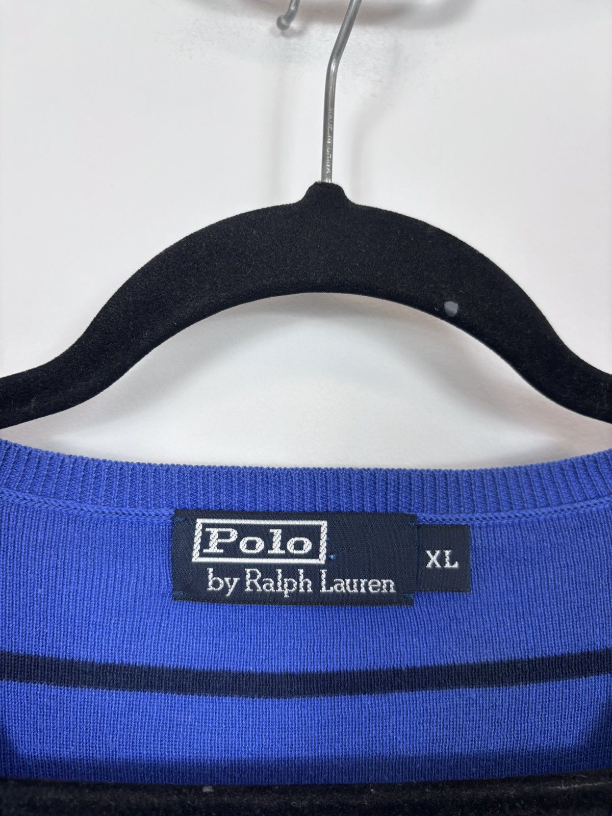 Polo Ralph Lauren Polo Ralph Lauren Men’s Blue Striped V-Neck Sweater Size US XL / EU 56 / 4 - 13 Thumbnail