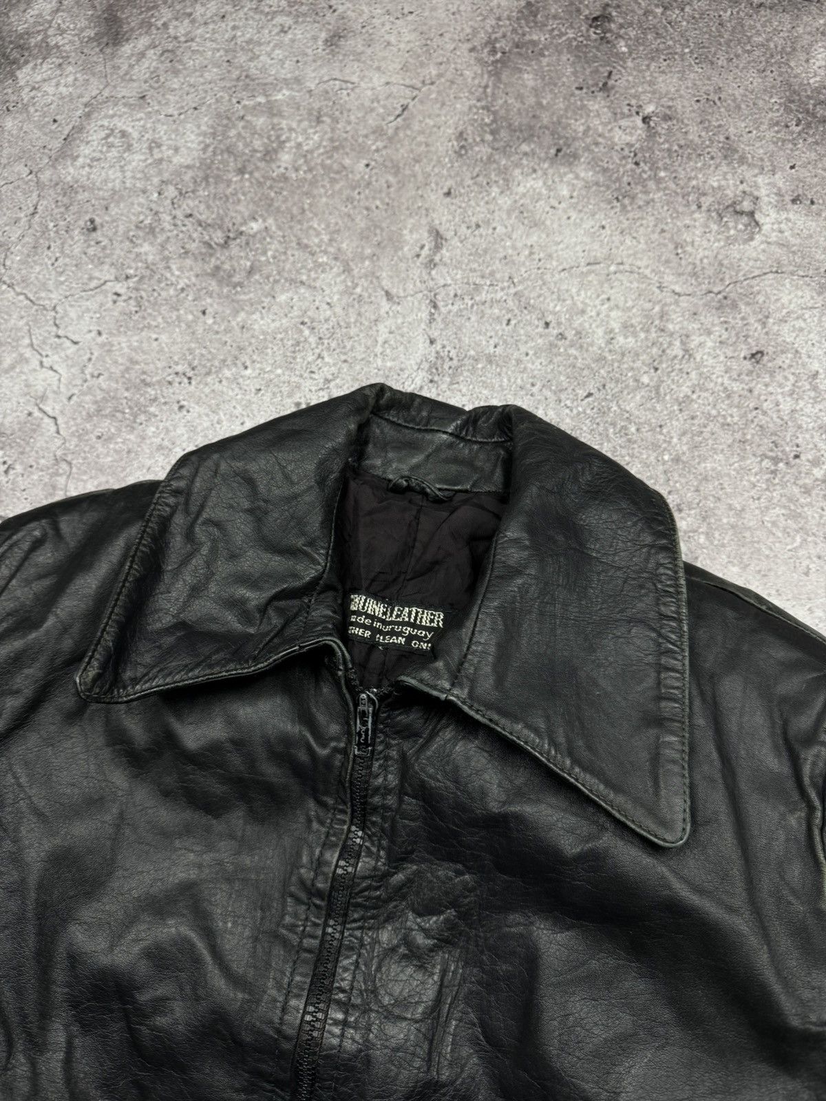 Japanese Brand Y2K Rick Owen’s Style Distressed Leather Bomber Jacket Japan Size US S / EU 44-46 / 1 - 3 Thumbnail