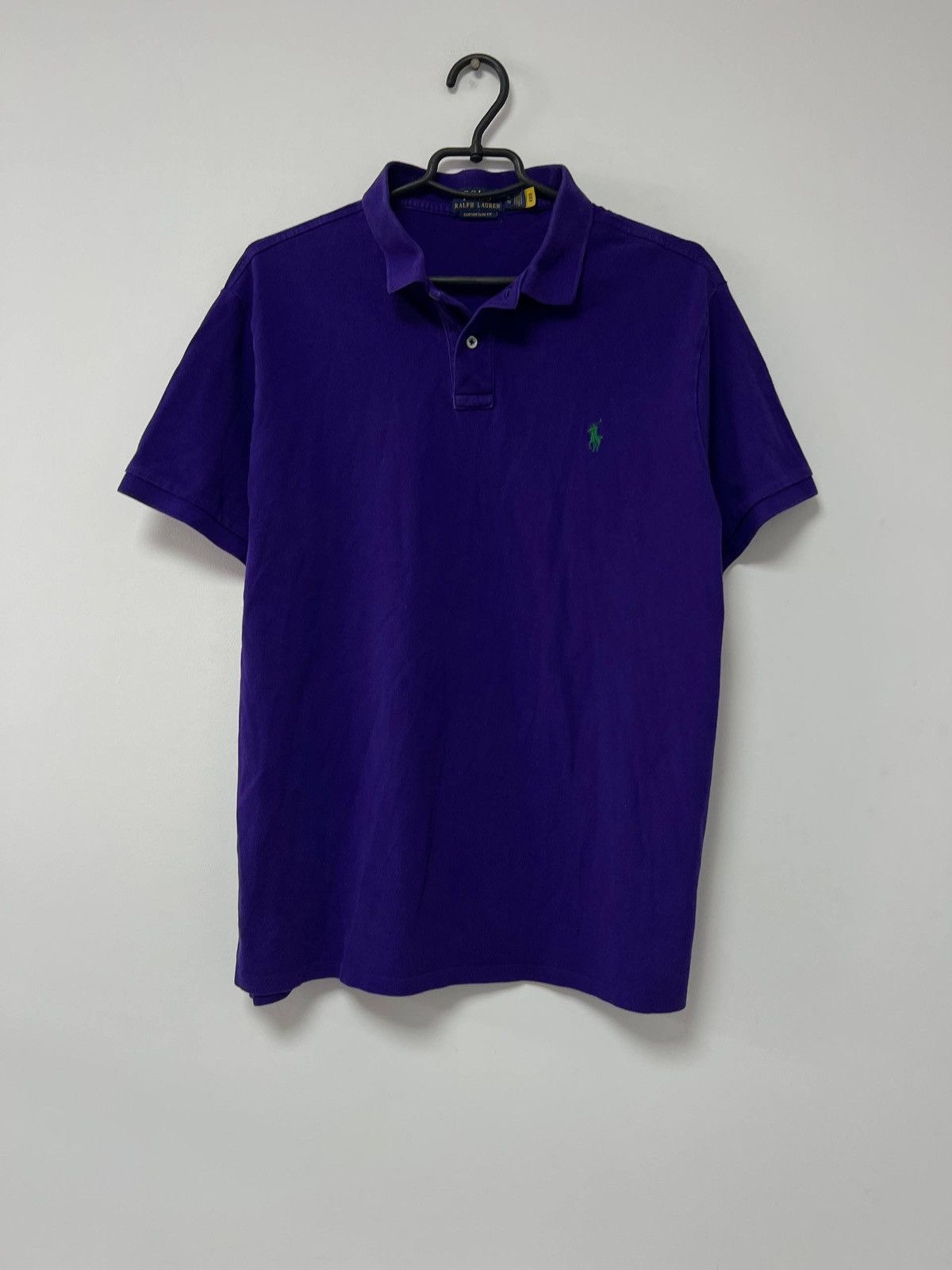 Polo Ralph Lauren Polo Ralph Lauren Custom Slim Fit Polo T shirt Purple Pony XL Size US XL / EU 56 / 4 - 2 Thumbnail