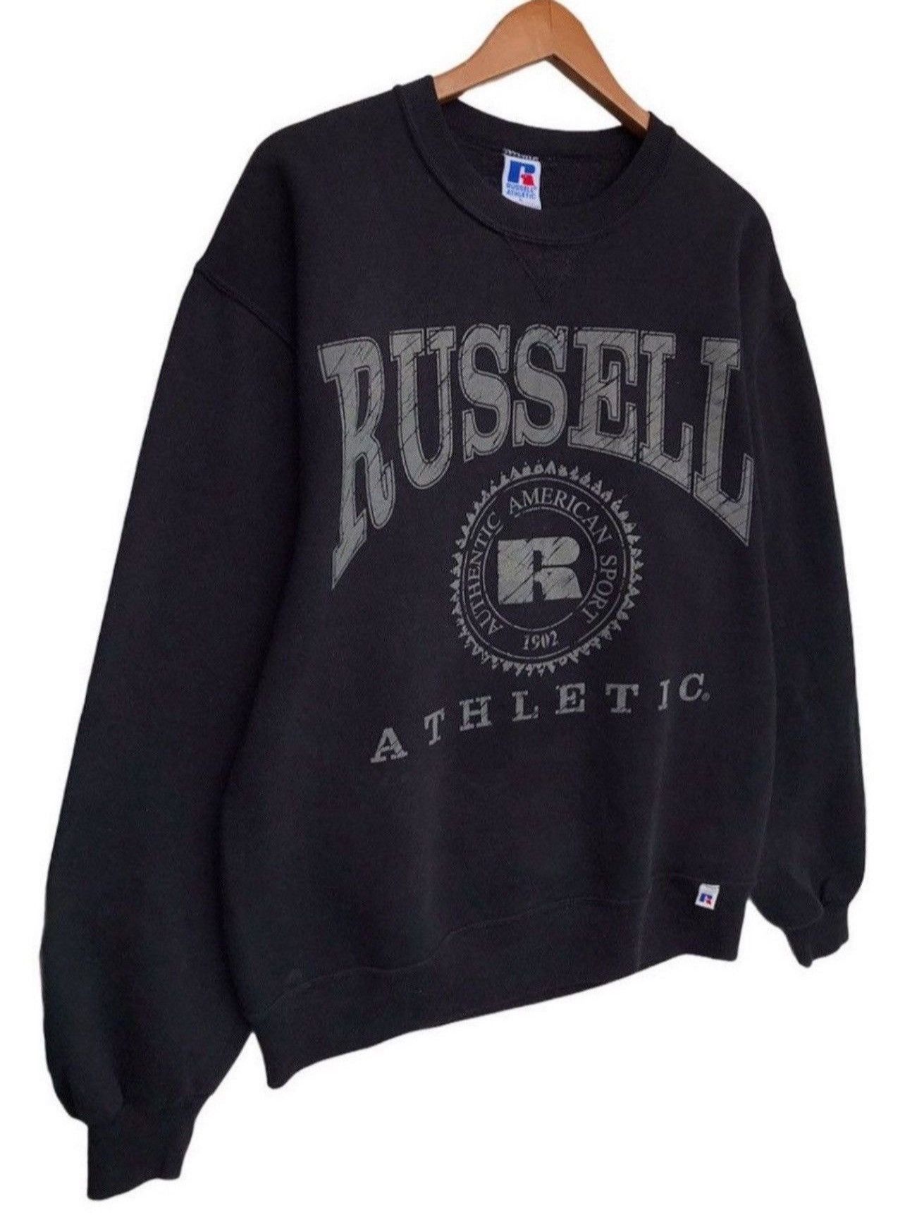 Russell Athletic Vintage Russell Athletic Spellout Baggy Boxy Sweatshirt Size US L / EU 52-54 / 3 - 3 Thumbnail