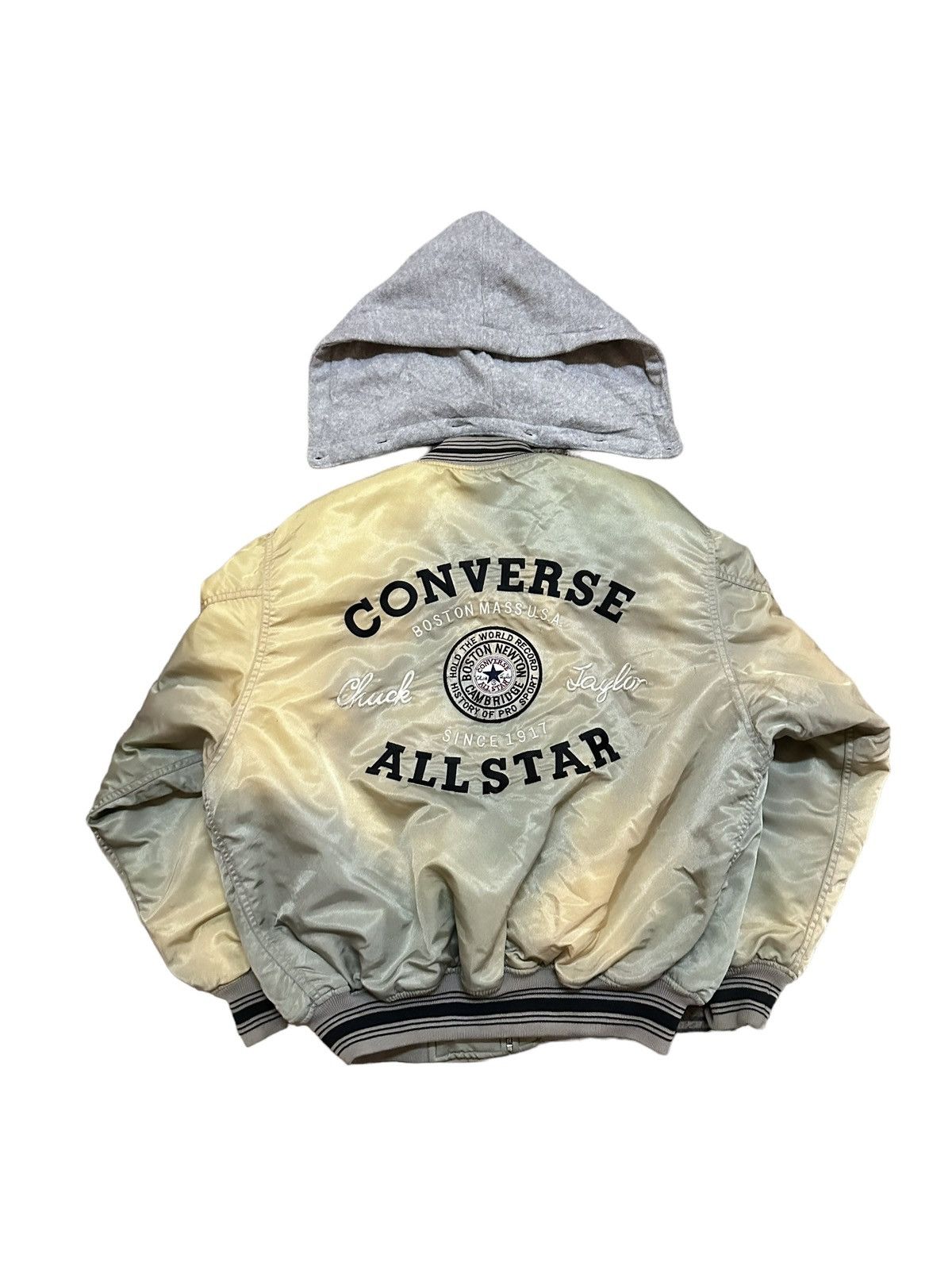Converse × Vintage vintage converse ma1 style bomber jacket Size US M / EU 48-50 / 2 - 1 Thumbnail