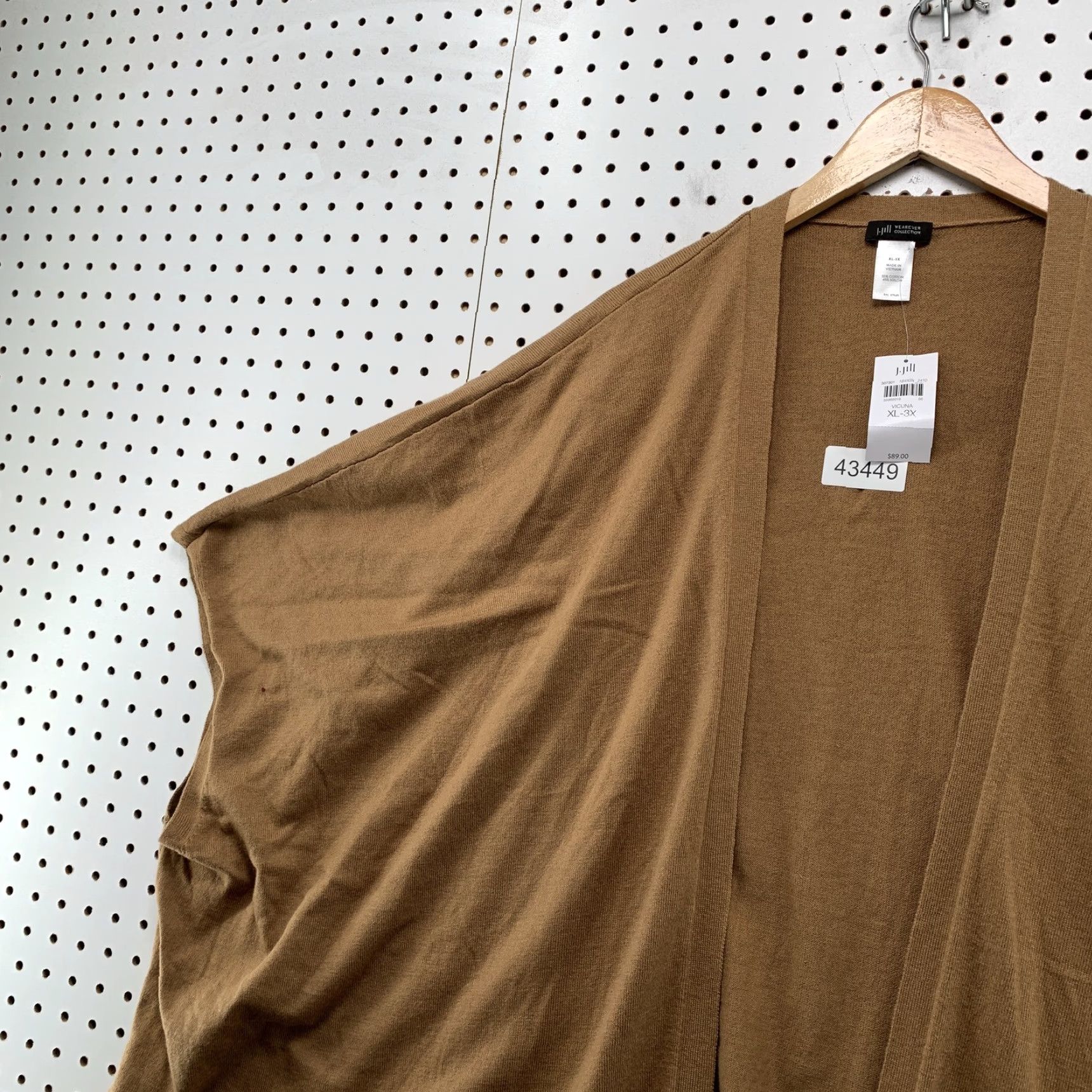 J. Jill VINTAGE J. Jill WEAREVER Cardigan Open Front Slouch Vicuna Knit Women XL Brown Knitwear 3X Summer Fall 89 Mens Girls Size XL / US 12-14 / IT 48-50 - 2 Thumbnail