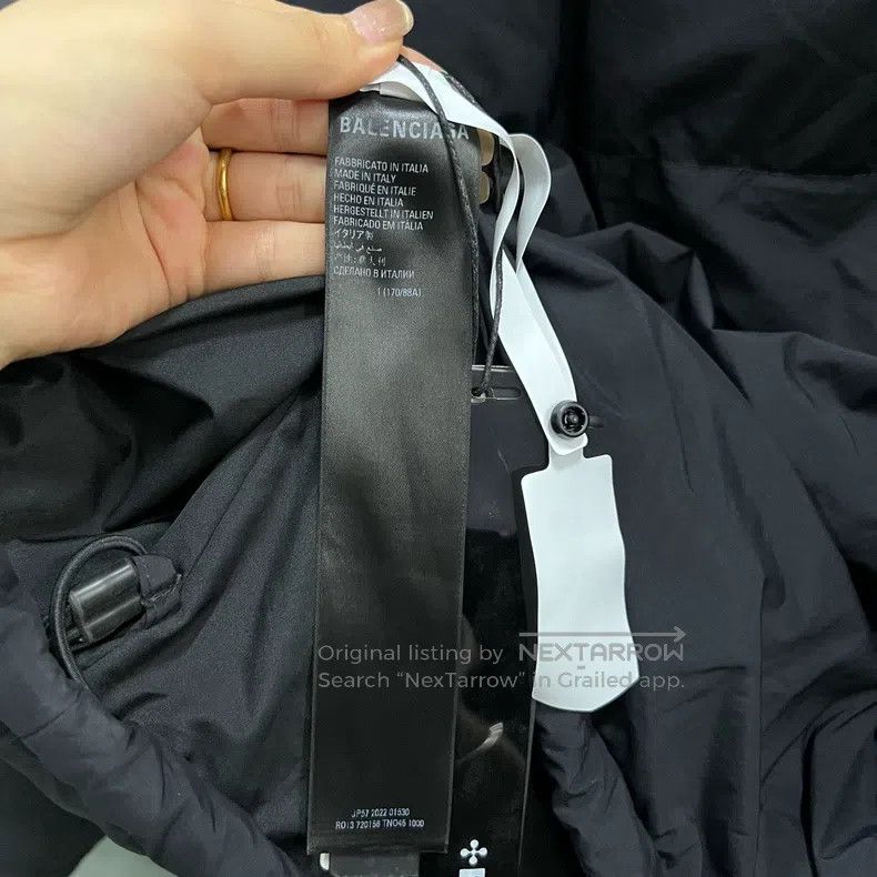 Balenciaga Balenciaga Black Hooded Down Jacket Size US S / EU 44-46 / 1 - 3 Thumbnail