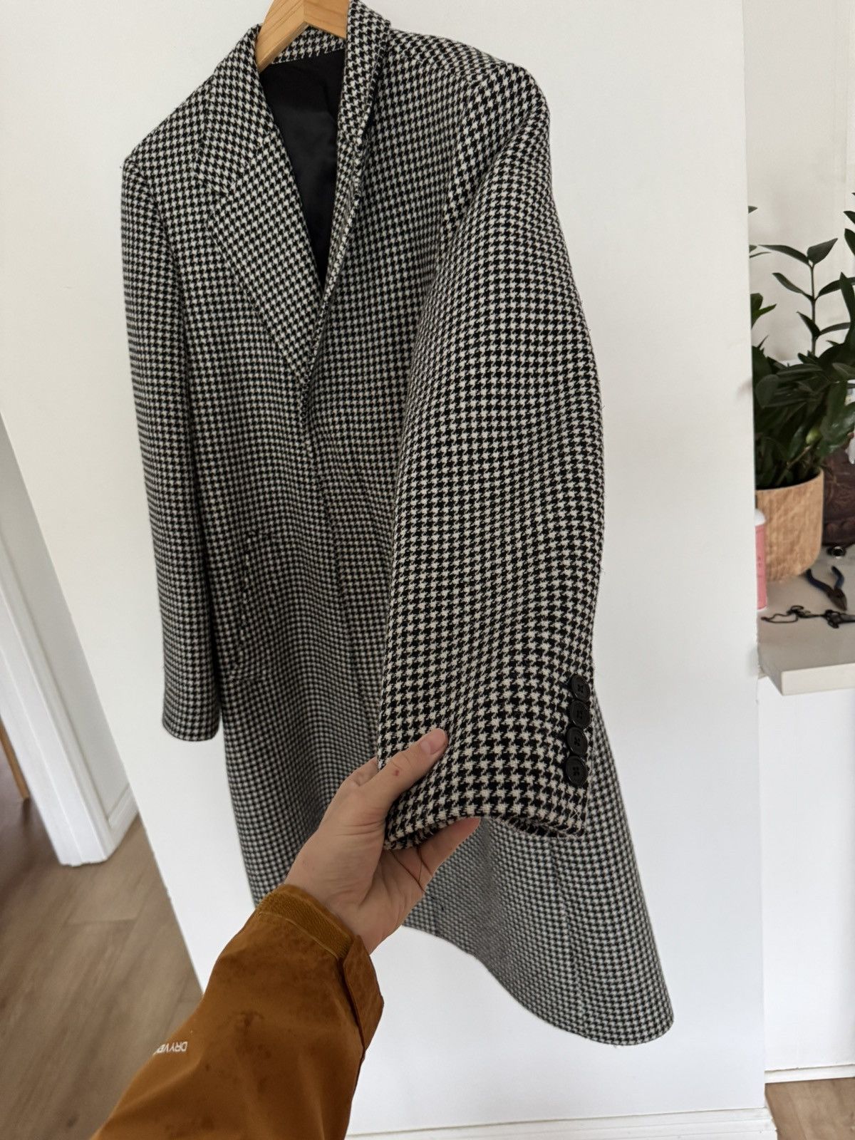 Celine × Hedi Slimane Houndstooth Coat Size US M / EU 48-50 / 2 - 2 Thumbnail
