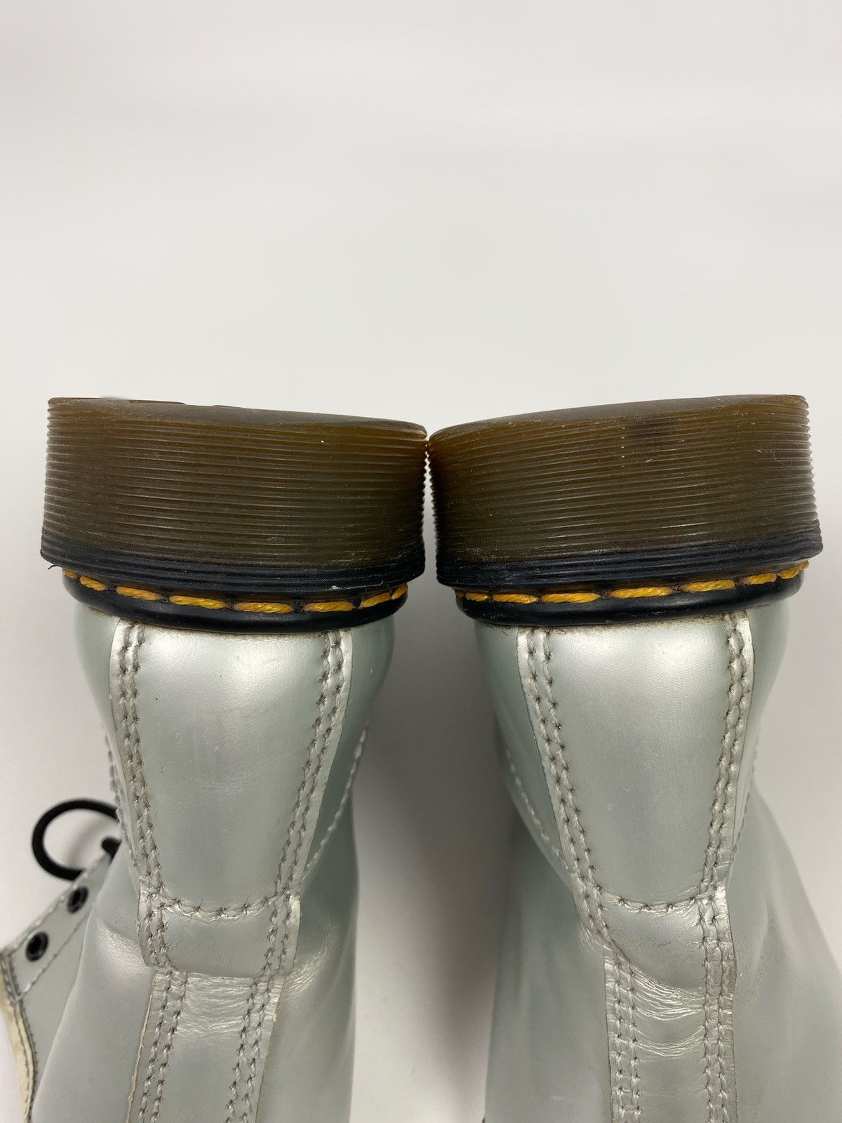 Dr. Martens 2000s Vintage Dr. Martens 9566 Silver 8-Eye Boots Made in UK Size US 9.5 / IT 39.5 - 13 Thumbnail