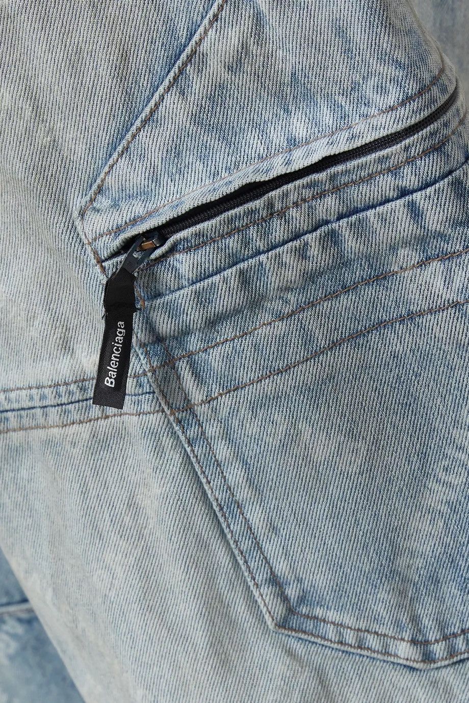 Balenciaga Monogram Japanese Denim Cargo Jeans Size US 32 / EU 48 - 4 Thumbnail