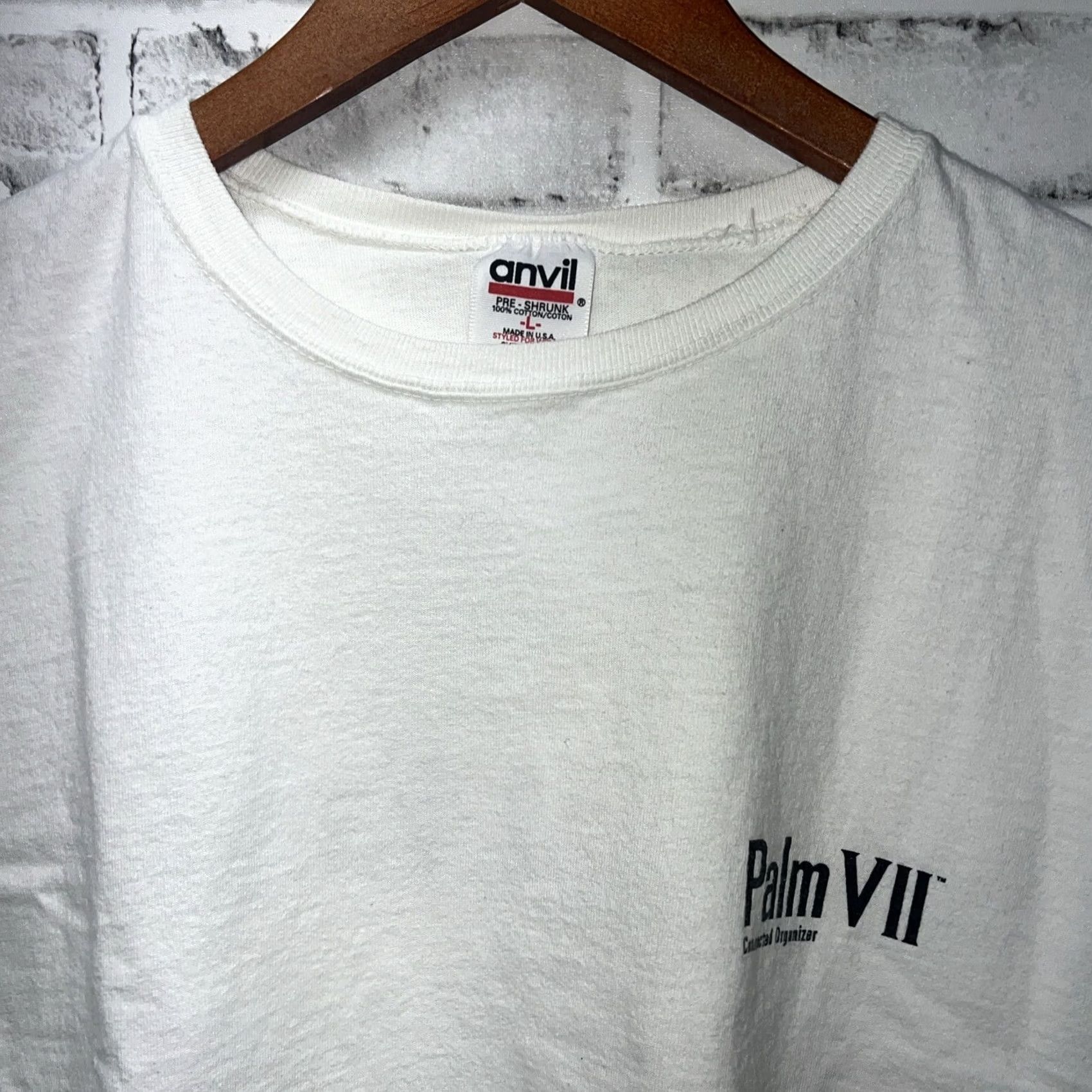 Anvil VTG ANVIL Palm VII CONNECTED ORGANIZER 3Com White T-Shirt Womens Size L USA Size L / US 10 / IT 46 - 4 Thumbnail