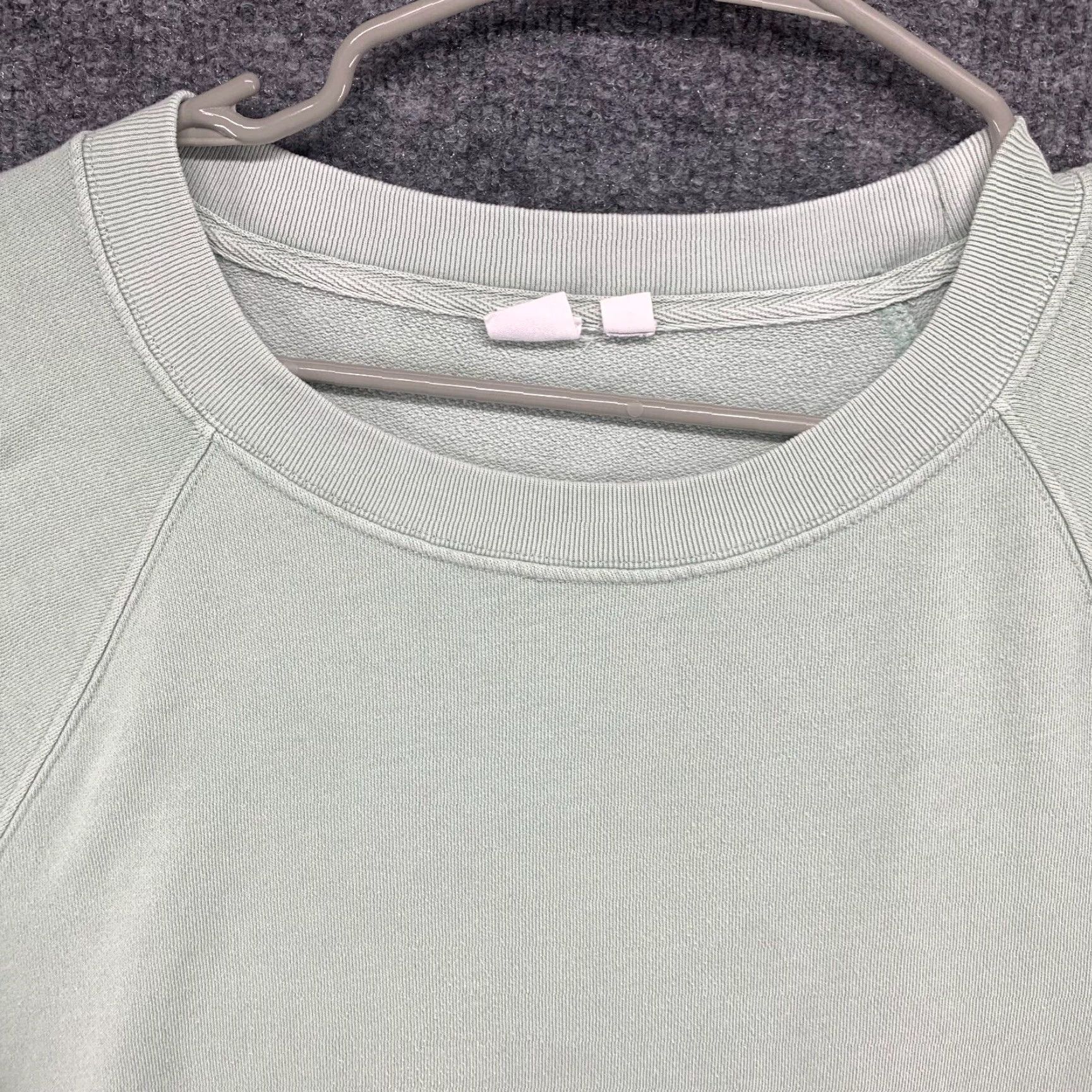 Gap Gap Sweatshirt Womens Medium M Green Pullover Side Slit Casual Ladies Crewneck Pullover Crew Neck Solid Cotton Polyester Comfort Regular Size M / US 6-8 / IT 42-44 - 4 Thumbnail