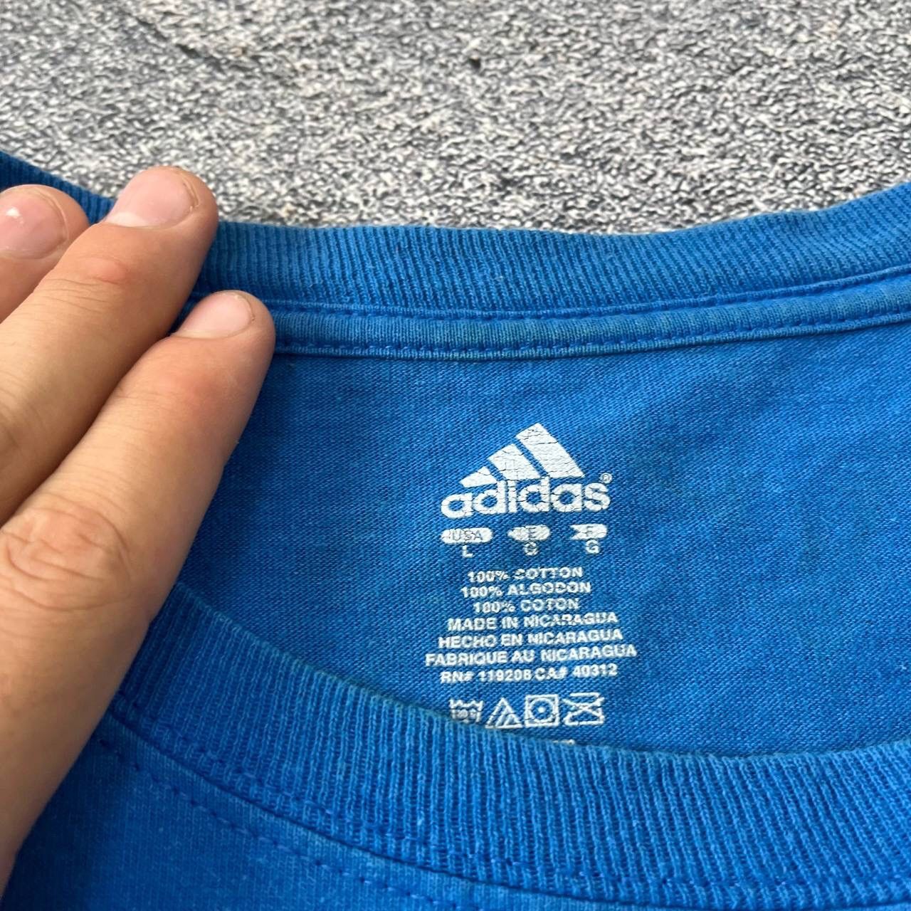 Adidas Vintage Adidas Blue Cotton T-Shirt Howard #12 Ordlando Big Size US L / EU 52-54 / 3 - 9 Thumbnail