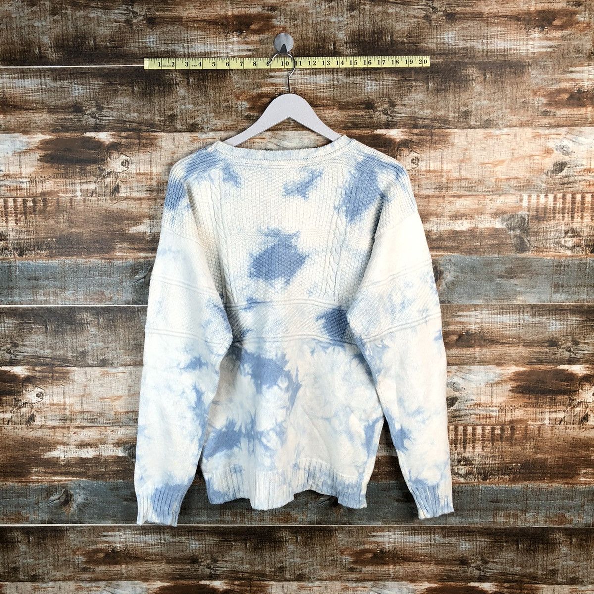 Japanese Brand Estnation Blue Tye Dye faded sweatshirt Knitwear #A1268 Size US M / EU 48-50 / 2 - 12 Thumbnail