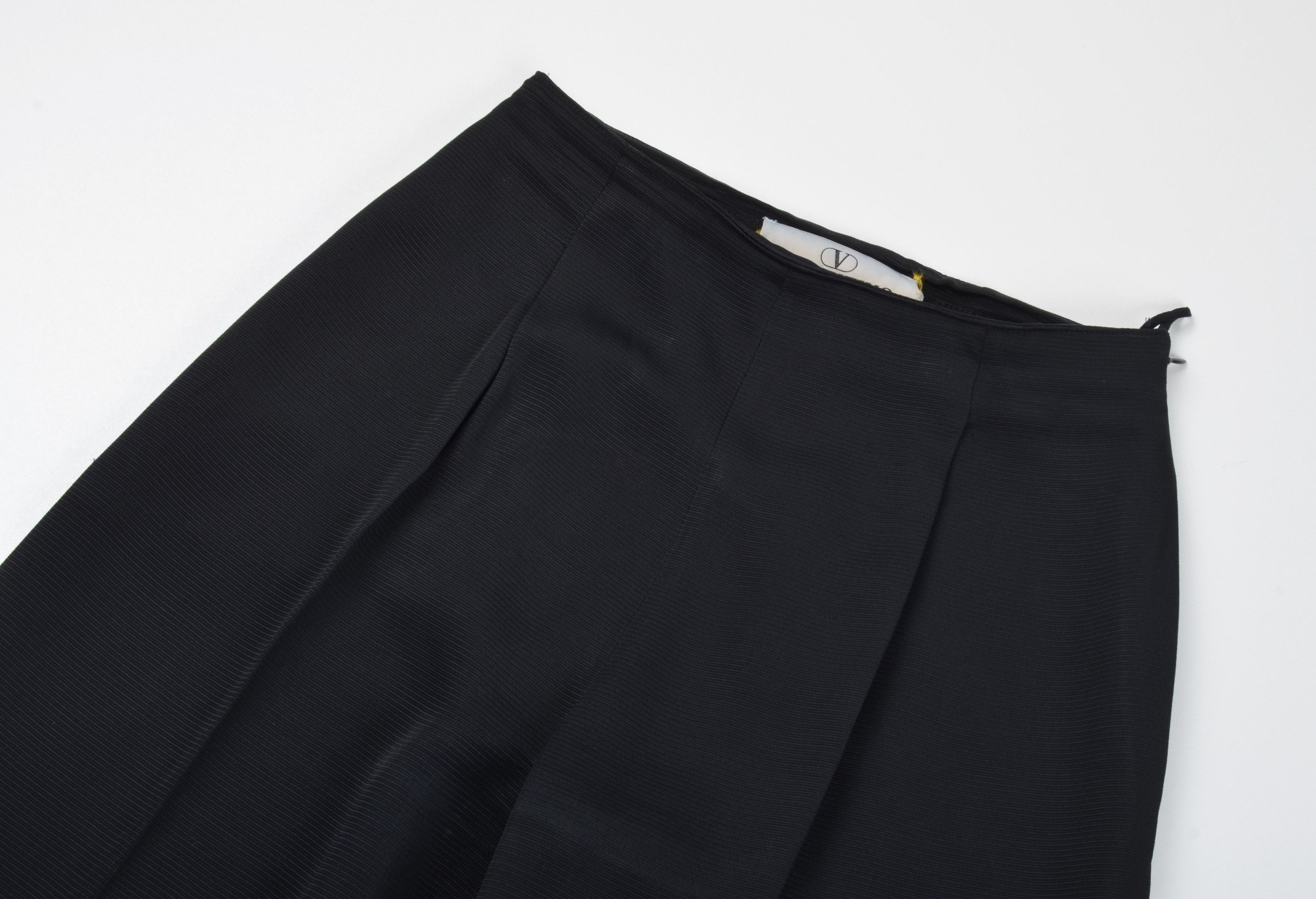 Vintage Valentino Boutique 80\'s Black Flared Dress Trousers