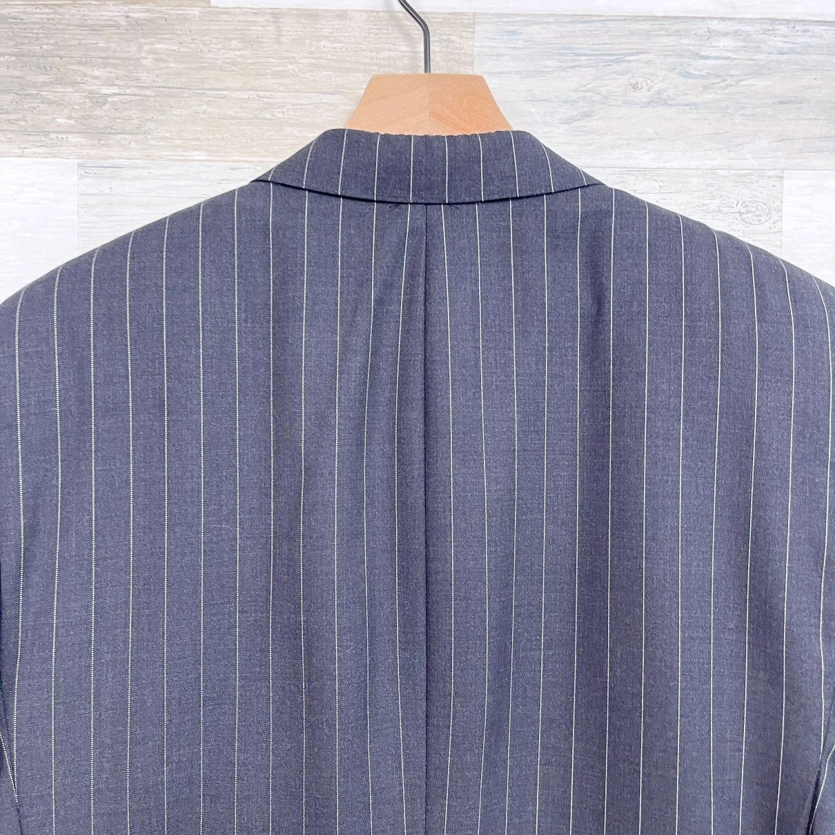 Samuelsohn Samuelsohn Wool Beckett 120s Suit Charcoal Stripe Mens 42R Size 42R - 7 Thumbnail
