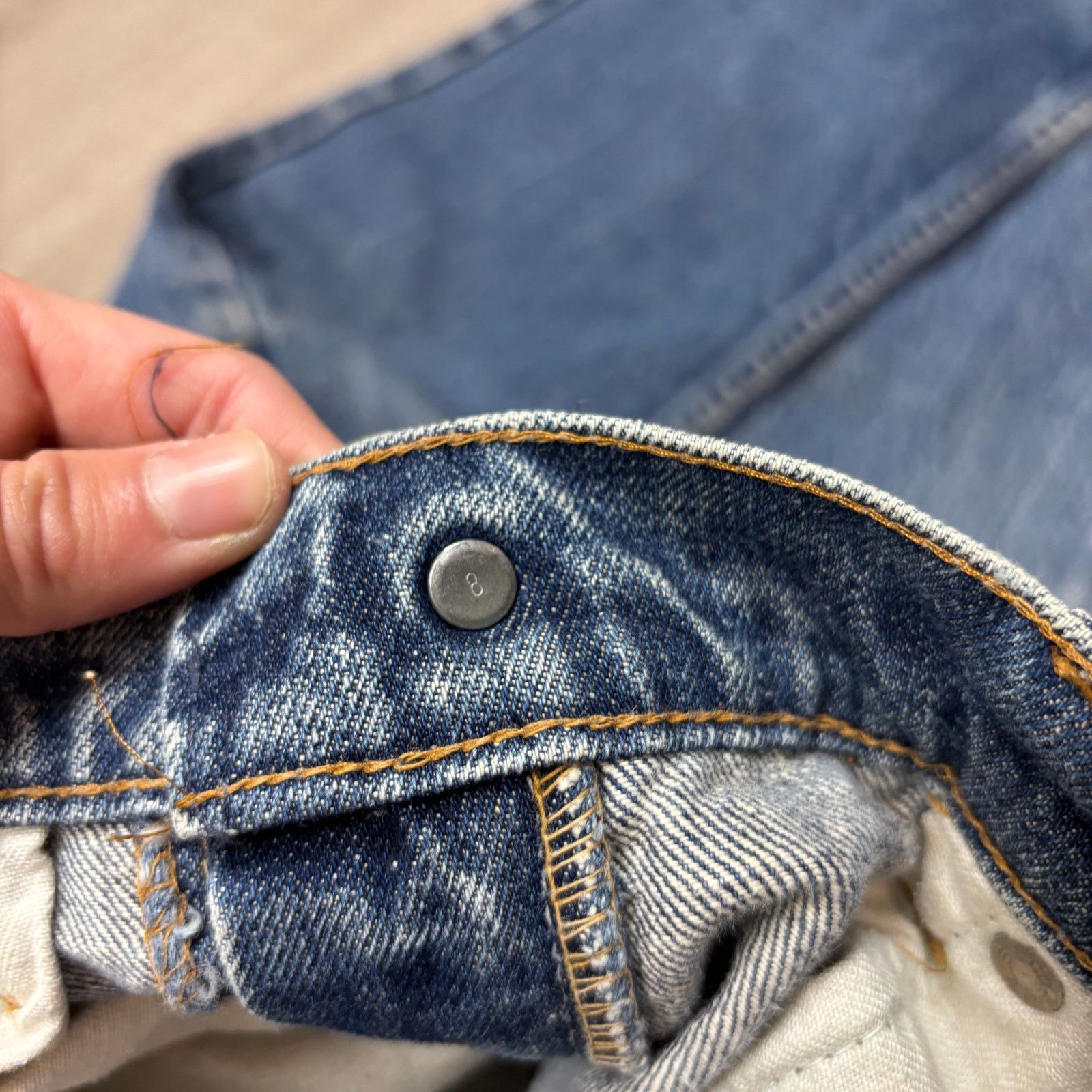 Levi's × Vintage VTG 80s Levi's 505 Orange Tab Raw Hem Jeans 34x32 Made USA Size US 34 / EU 50 - 11 Thumbnail