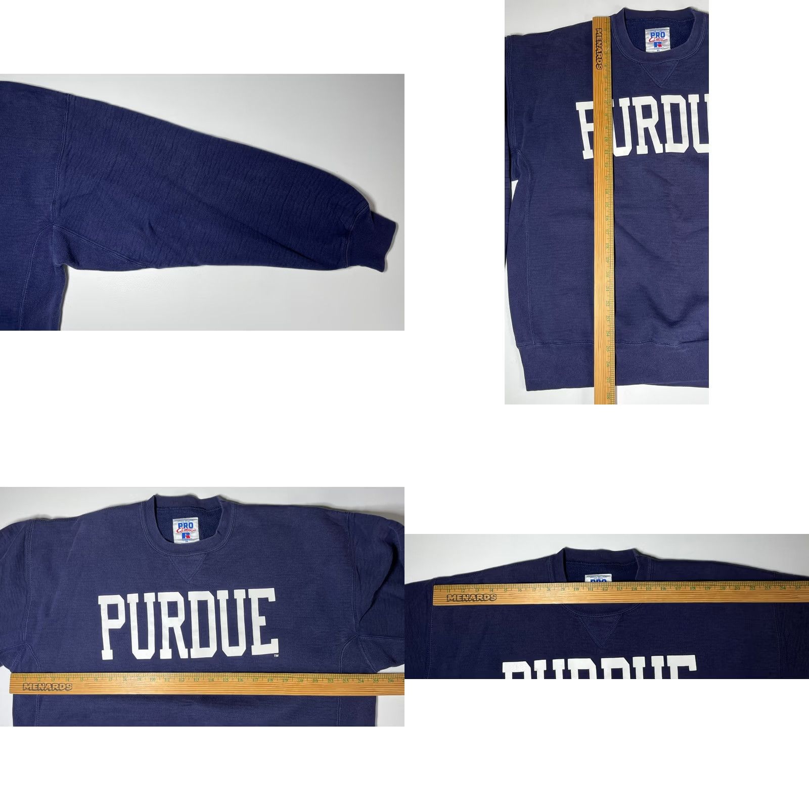 Russell Athletic VINTAGE Russell Athletic Purdue Crewneck Sweatshirt Men XL Navy Blue 90s USA Logo Pullover Size US XL / EU 56 / 4 - 8 Thumbnail