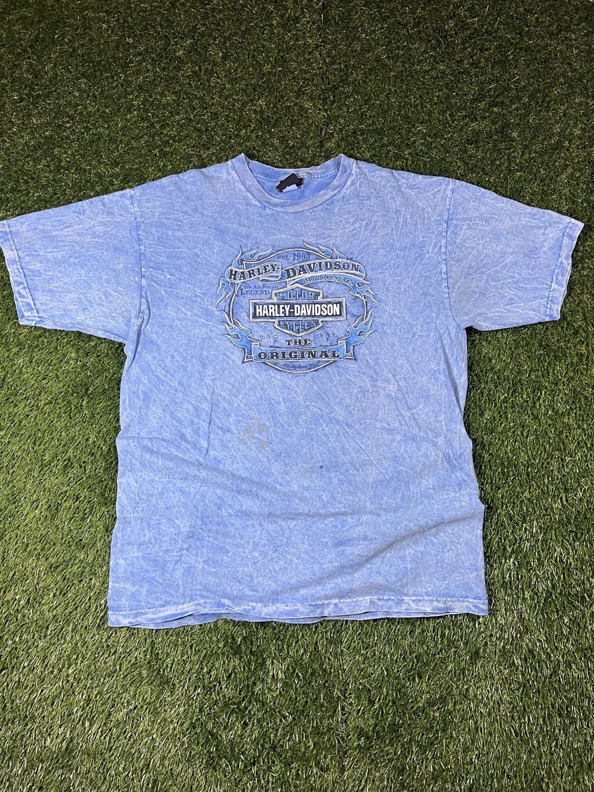 Harley Davidson Vintage Y2k Harley Davidson Washed JNCO Style Size US XL / EU 56 / 4 - 1 Thumbnail