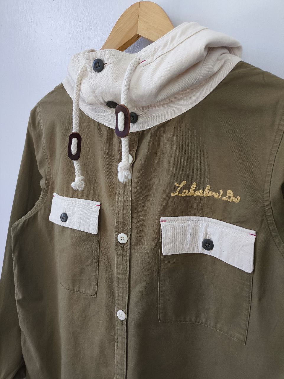 Japanese Brand LIME INC Saltake Sign Painter Embroidery Hooded Shirt Jacket Size US M / EU 48-50 / 2 - 5 Thumbnail