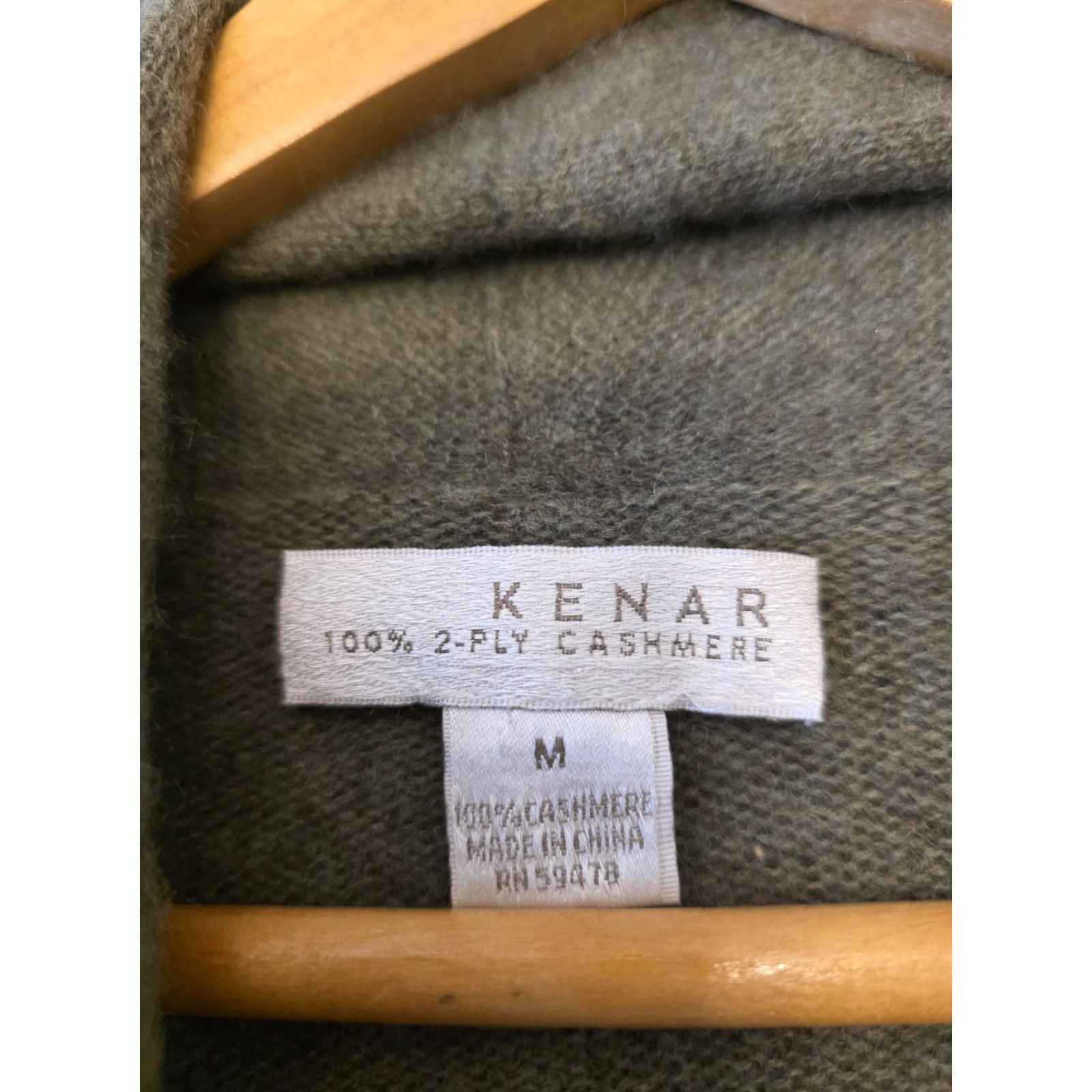 Vintage Kenar Cardigan Sweater Womens Medium Green 100% Cashmere Open Front Longline Mens Womens Girls Boys Size M / US 6-8 / IT 42-44 - 2 Thumbnail