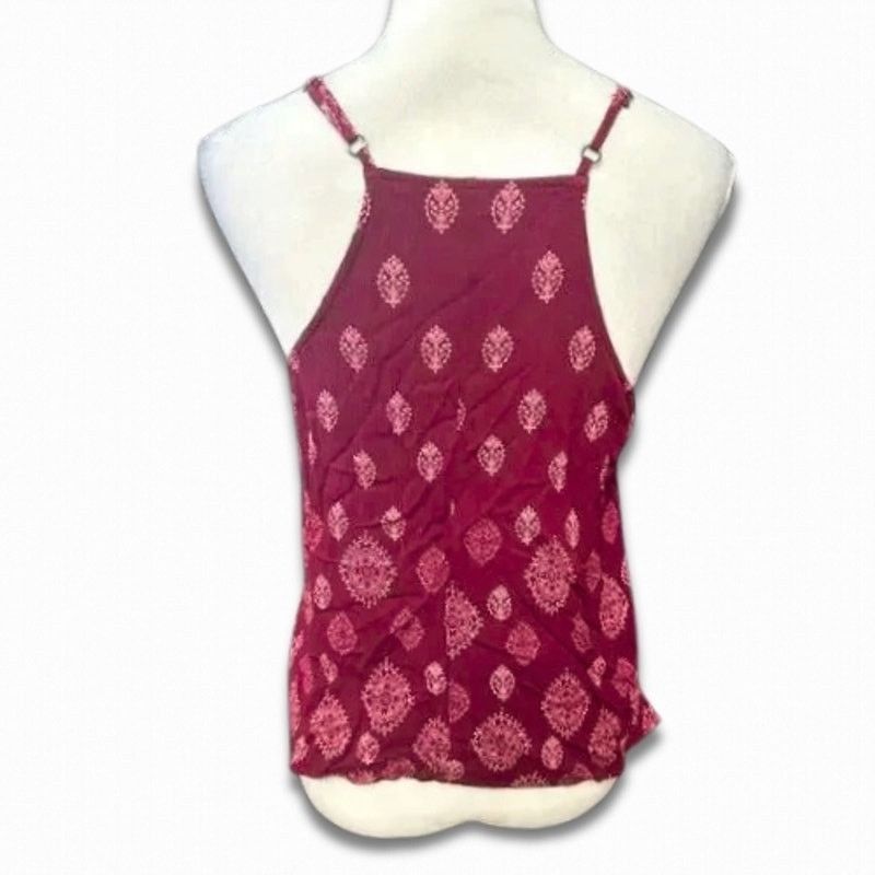 Other LUQ Halter Adjustable Straps Geometric Breathable Burgundy S Size S / US 4 / IT 40 - 4 Thumbnail