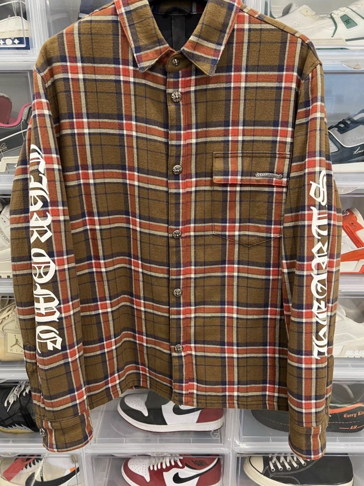 Chrome Hearts Chrome hearts plaid quilted shirt jacket Size US L / EU 52-54 / 3 - 3 Thumbnail