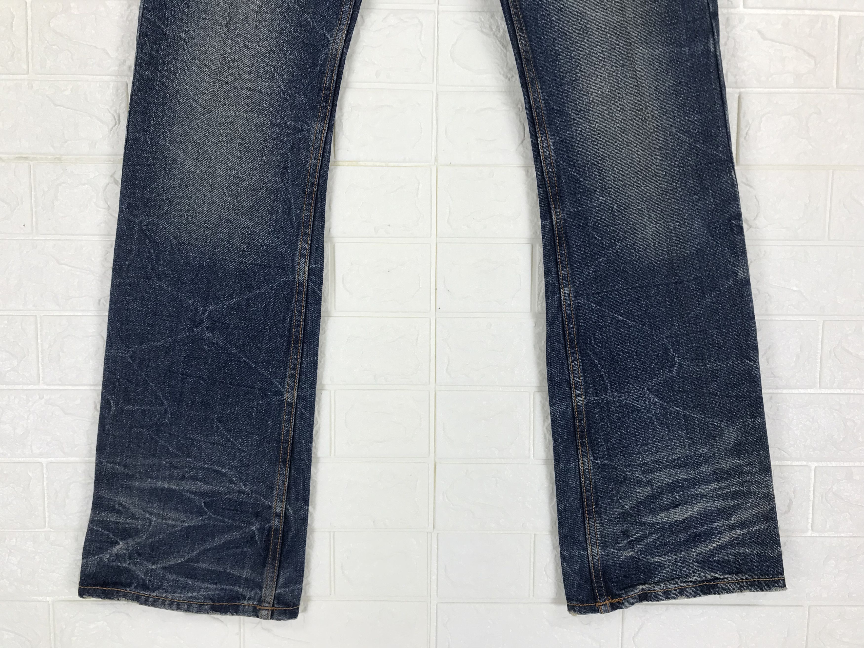 JACKROSE Vintage Jack Rose Leather Buckle Back Flare Jeans Size US 31 - 8 Thumbnail