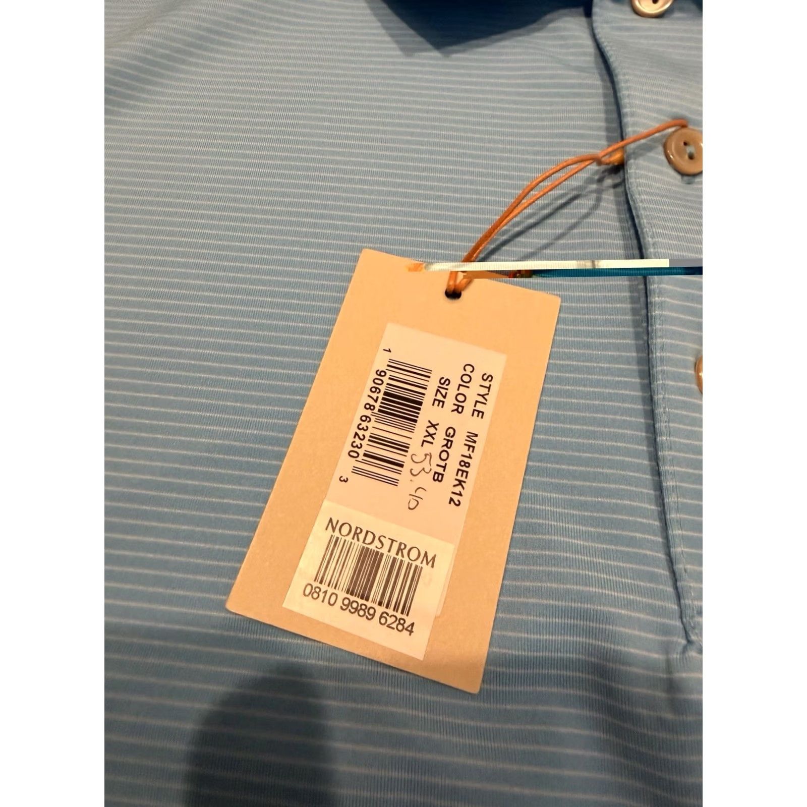 Peter Millar Peter Millar Crown Sport Polo Shirt Men’s 2XL Striped Blue NWT Sports Golf Shirt Mens Polo Shirt Size US XXL / EU 58 / 5 - 6 Thumbnail