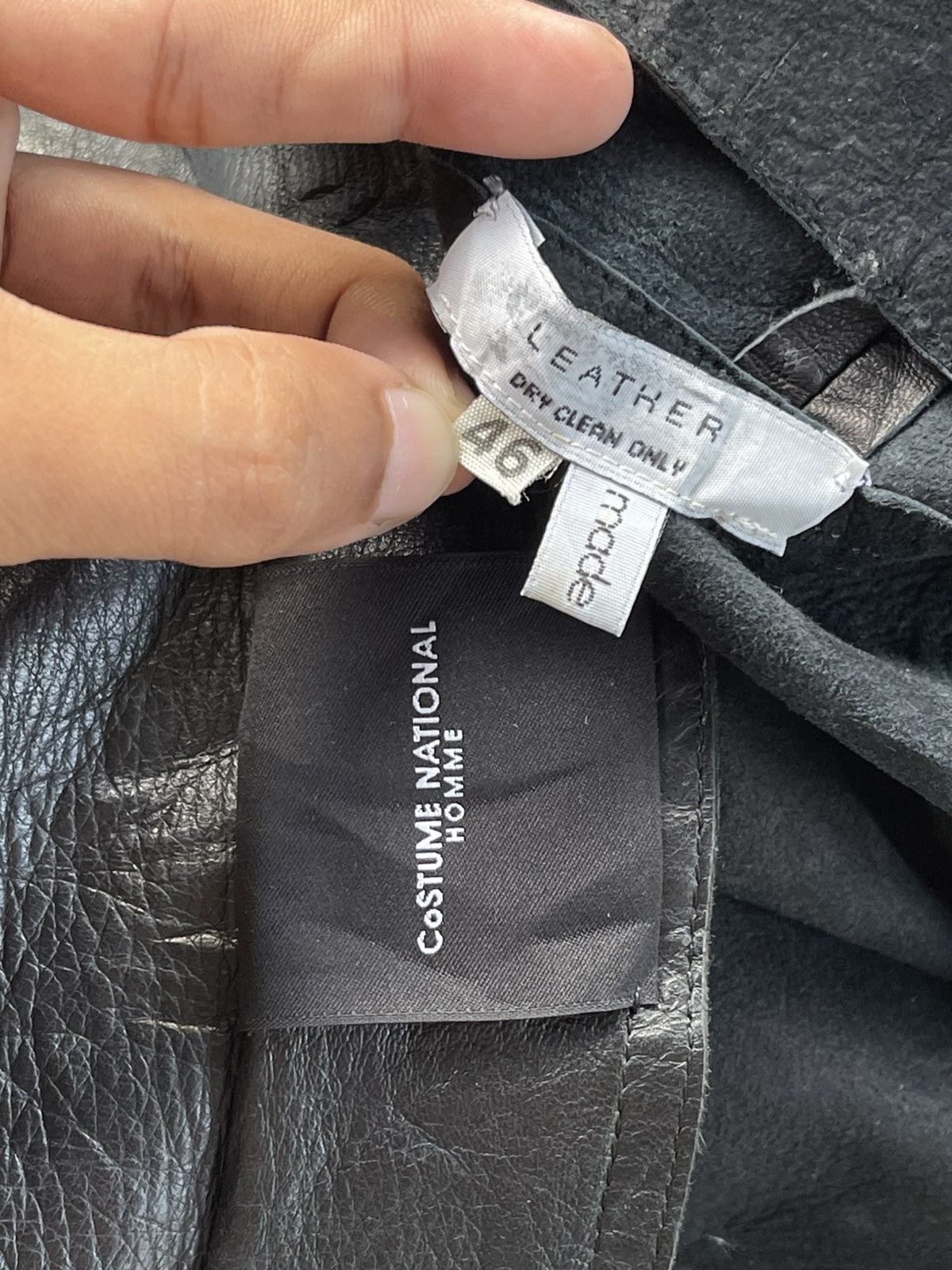 Costume National 🔥RARE🔥 COSTUME NATIONAL HOMME SINGLE BRESTED LEATHER COAT Size US M / EU 48-50 / 2 - 14 Thumbnail