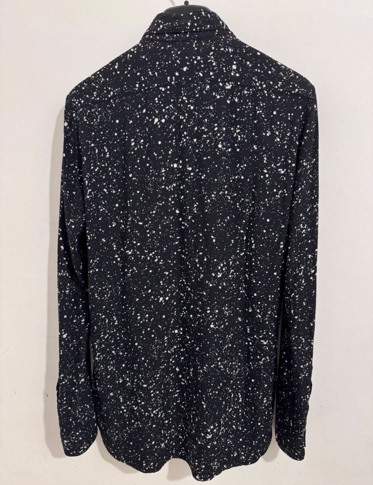 Saint Laurent Paris SLP 15FW Irregular Silk Starry Sky Splatter Print Shirt Size US L / EU 52-54 / 3 - 2 Thumbnail