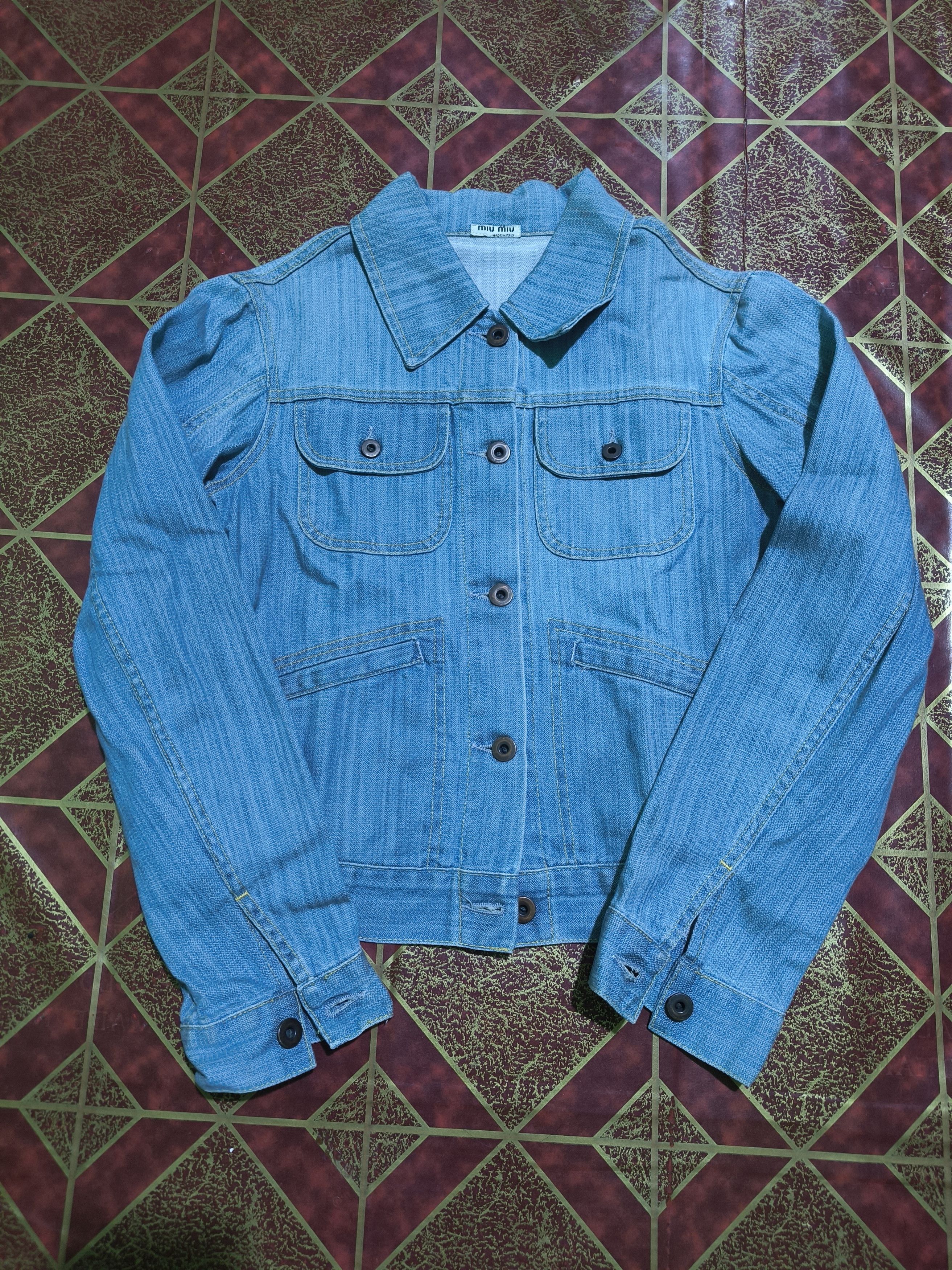 Miu Miu Miu Miu Western Denim Jacket Size US S / EU 44-46 / 1 - 1 Thumbnail